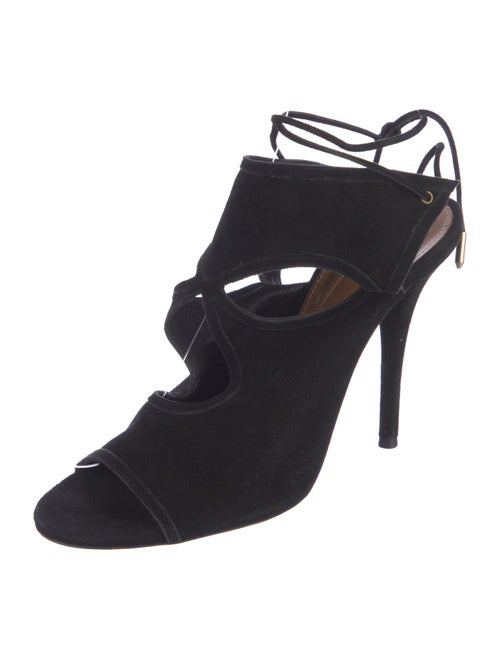 Aquazzura Suede Slingback Sandals