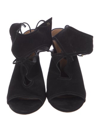 Aquazzura Suede Slingback Sandals