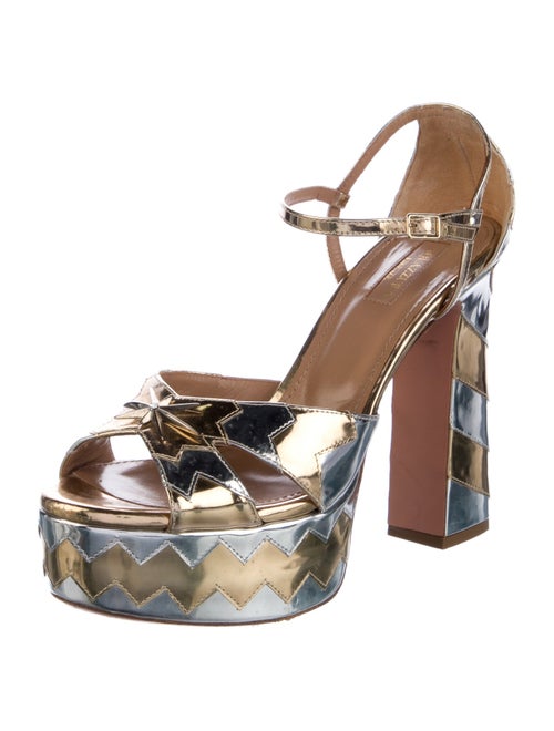 Aquazzura Patent Leather Printed Pumps