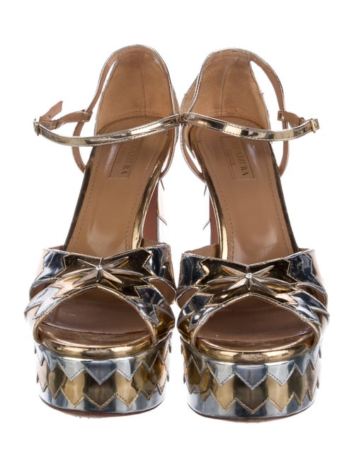 Aquazzura Patent Leather Printed Pumps