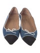 Aquazzura Denim Colorblock Pattern Ballet Flats
