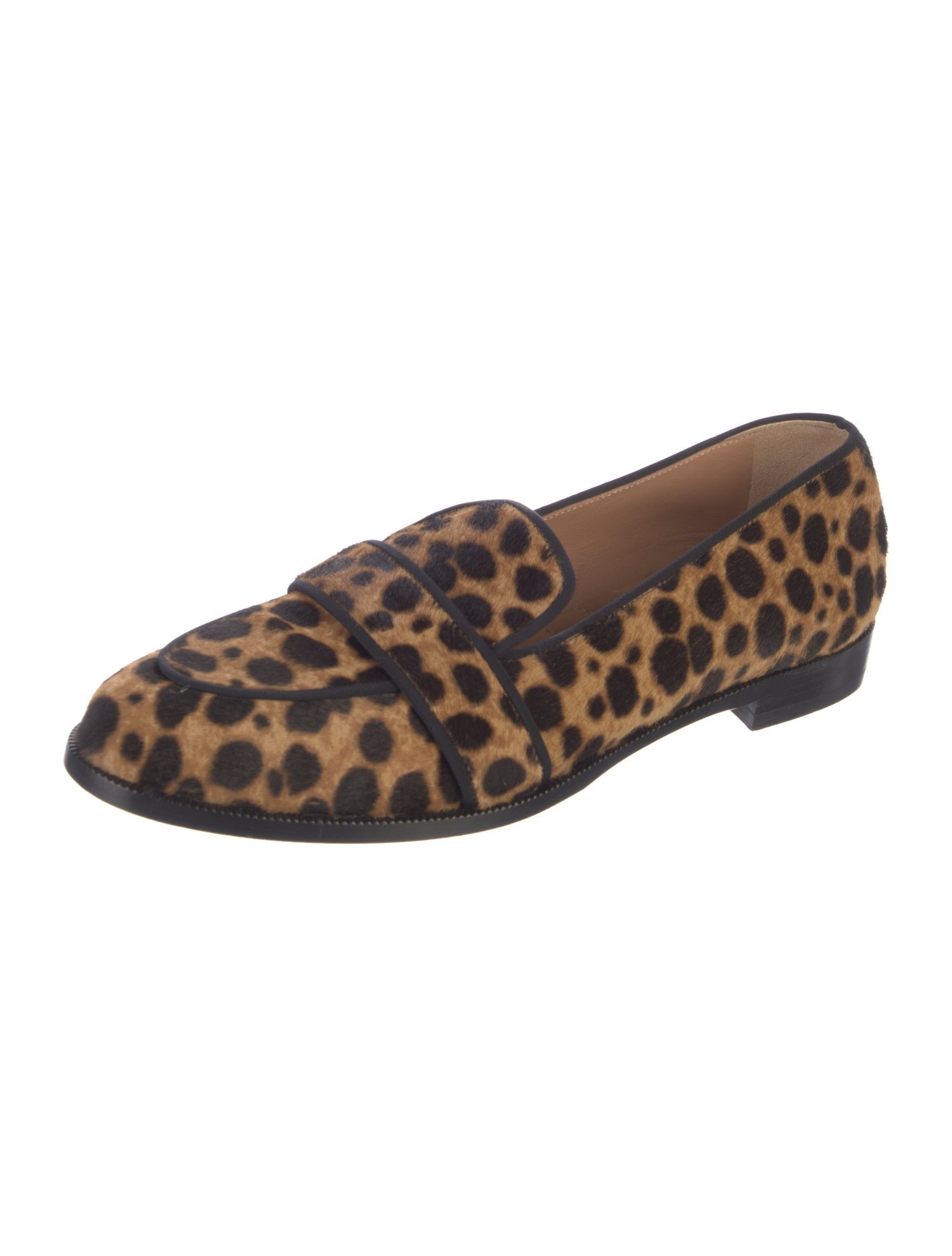 Aquazzura Ponyhair Animal Print Loafers