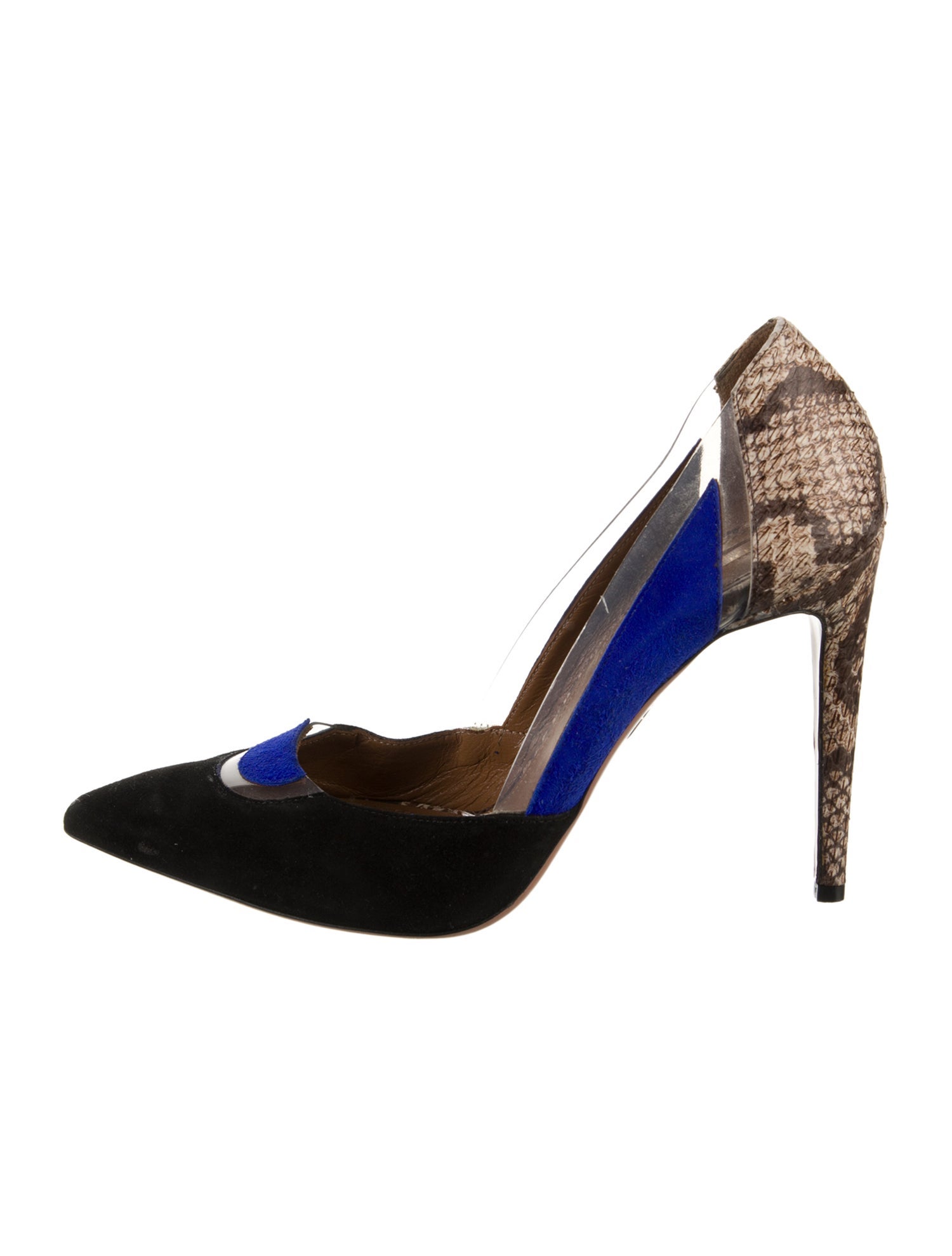 Aquazzura Suede Animal Print Pumps