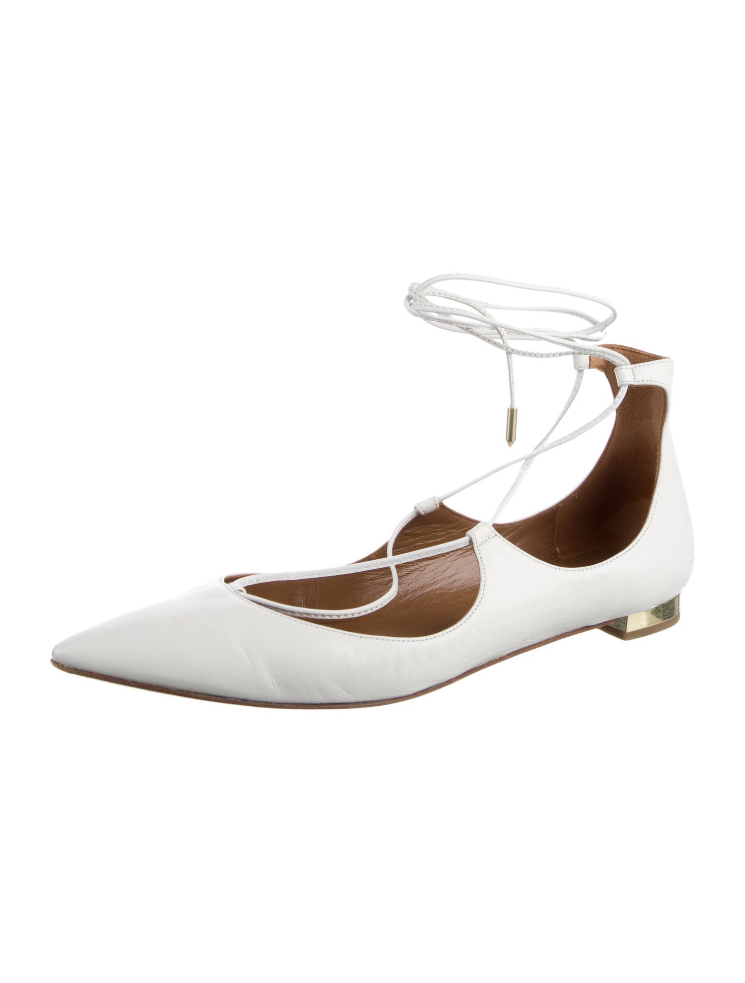 Aquazzura Leather Flats