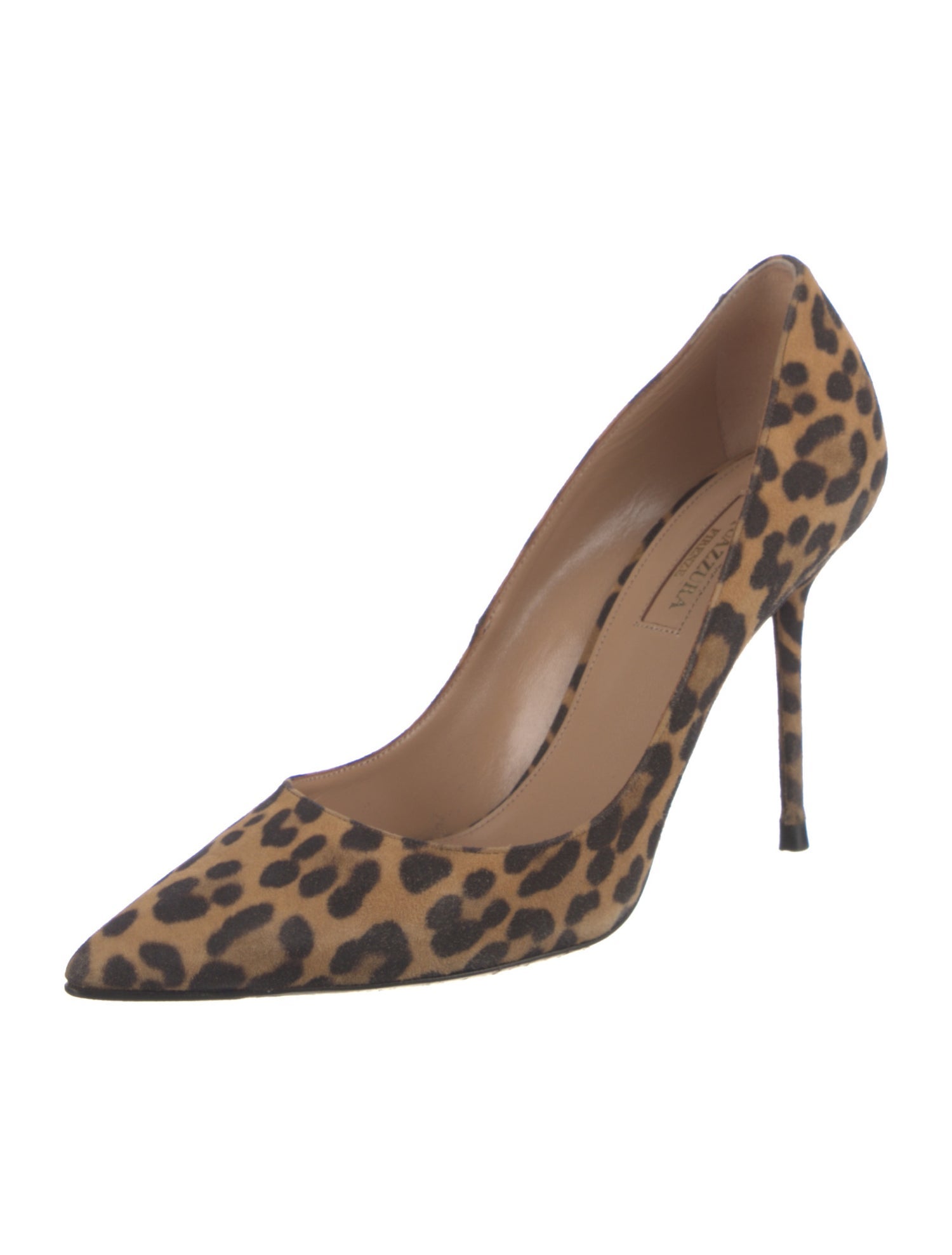 Aquazzura Suede Animal Print Pumps