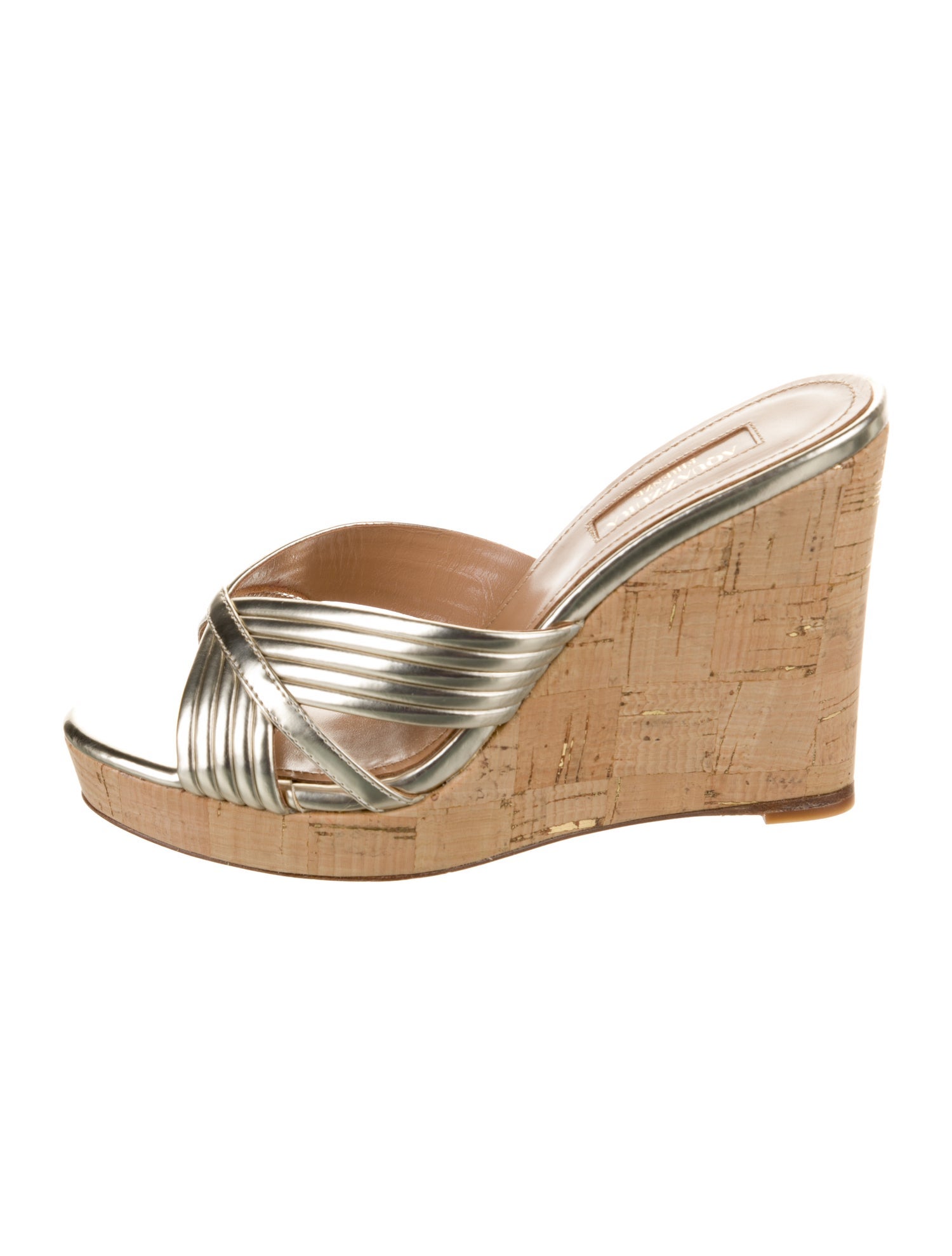 Aquazzura Colorblock Pattern Sandals