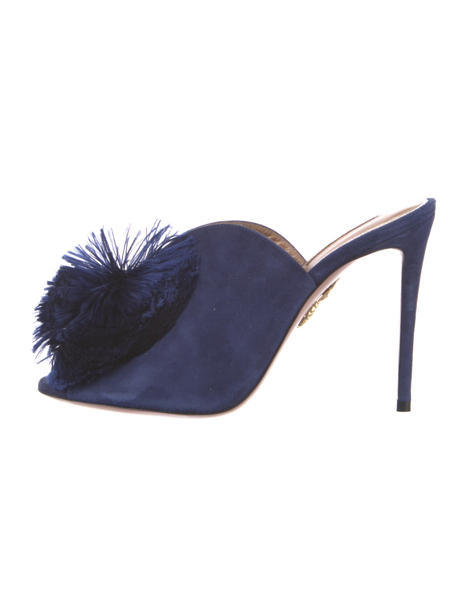 Aquazzura Suede Slides