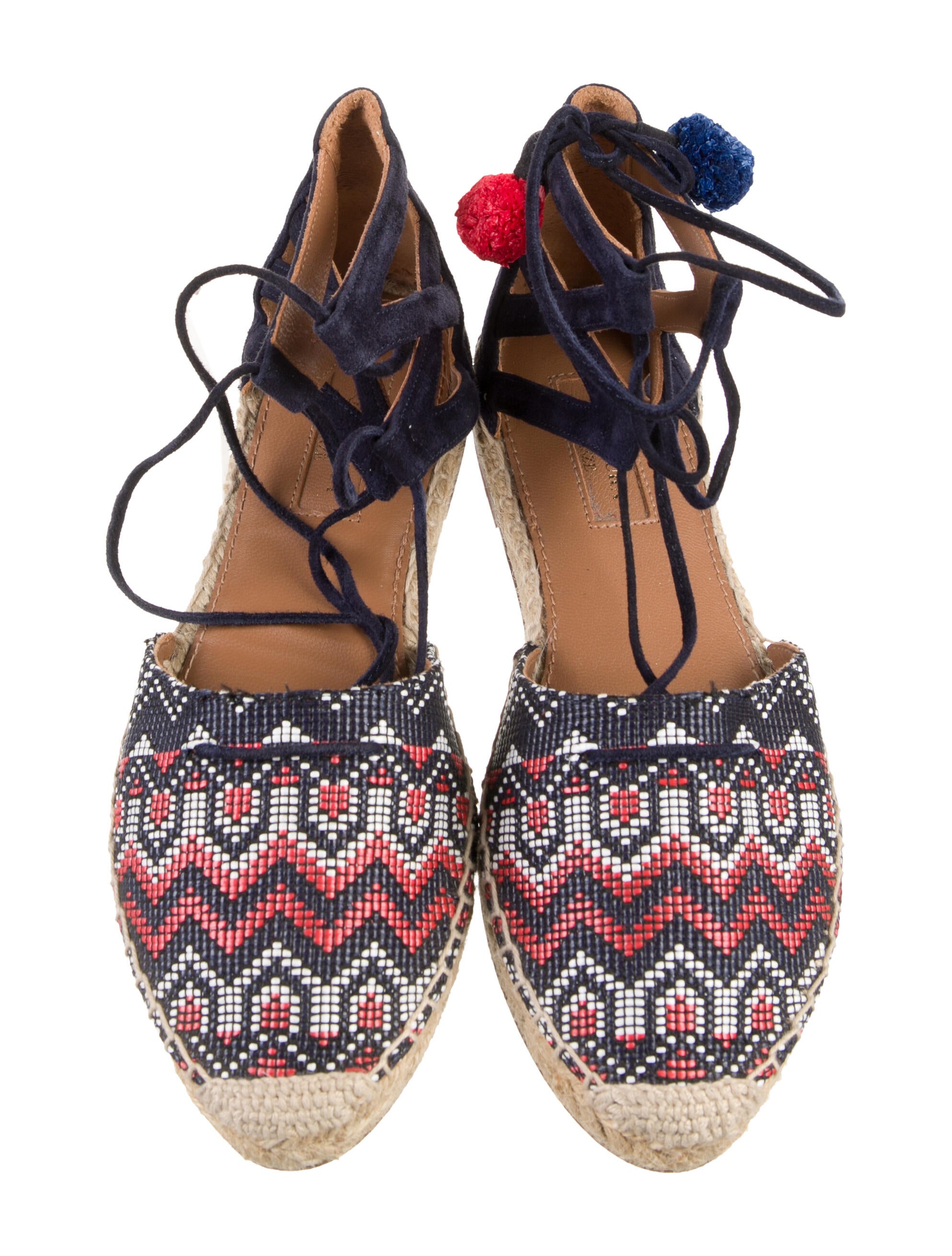 Aquazzura Suede Printed Espadrilles
