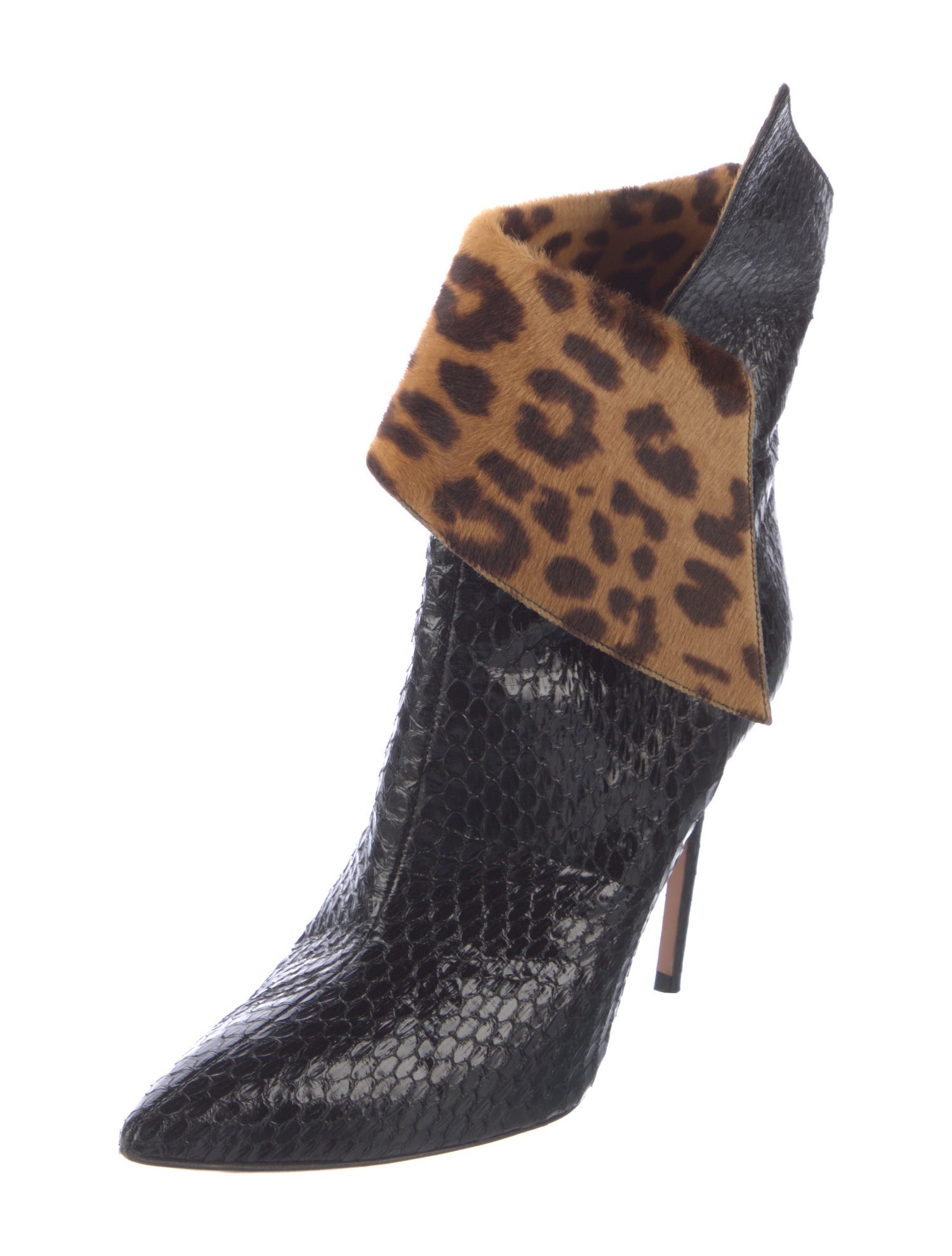 Aquazzura Snakeskin Animal Print Boots