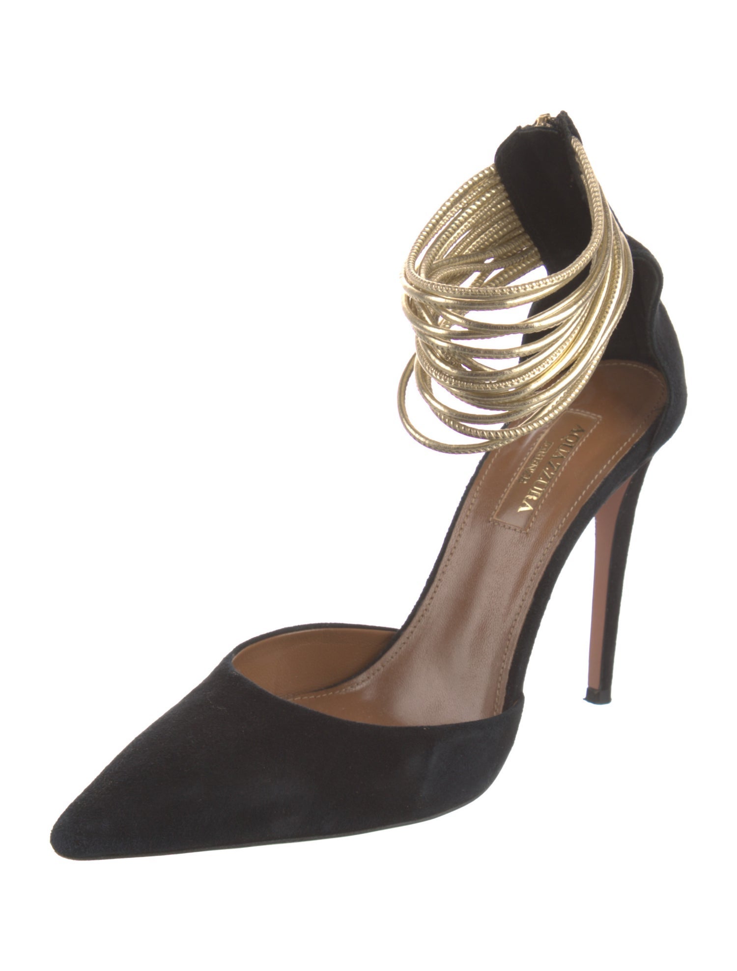 Aquazzura Suede D'Orsay Pumps