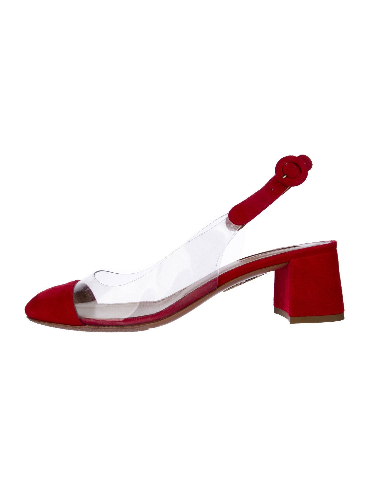 Aquazzura Suede Slingback Pumps