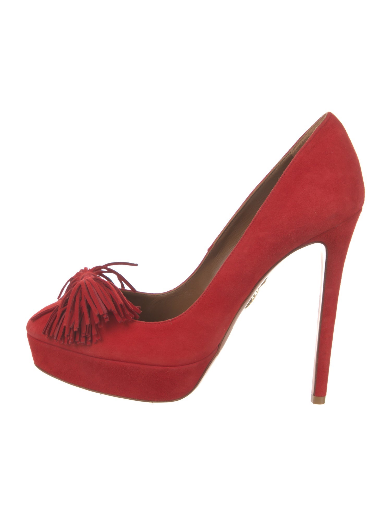 Aquazzura Suede Tassel Accents Pumps