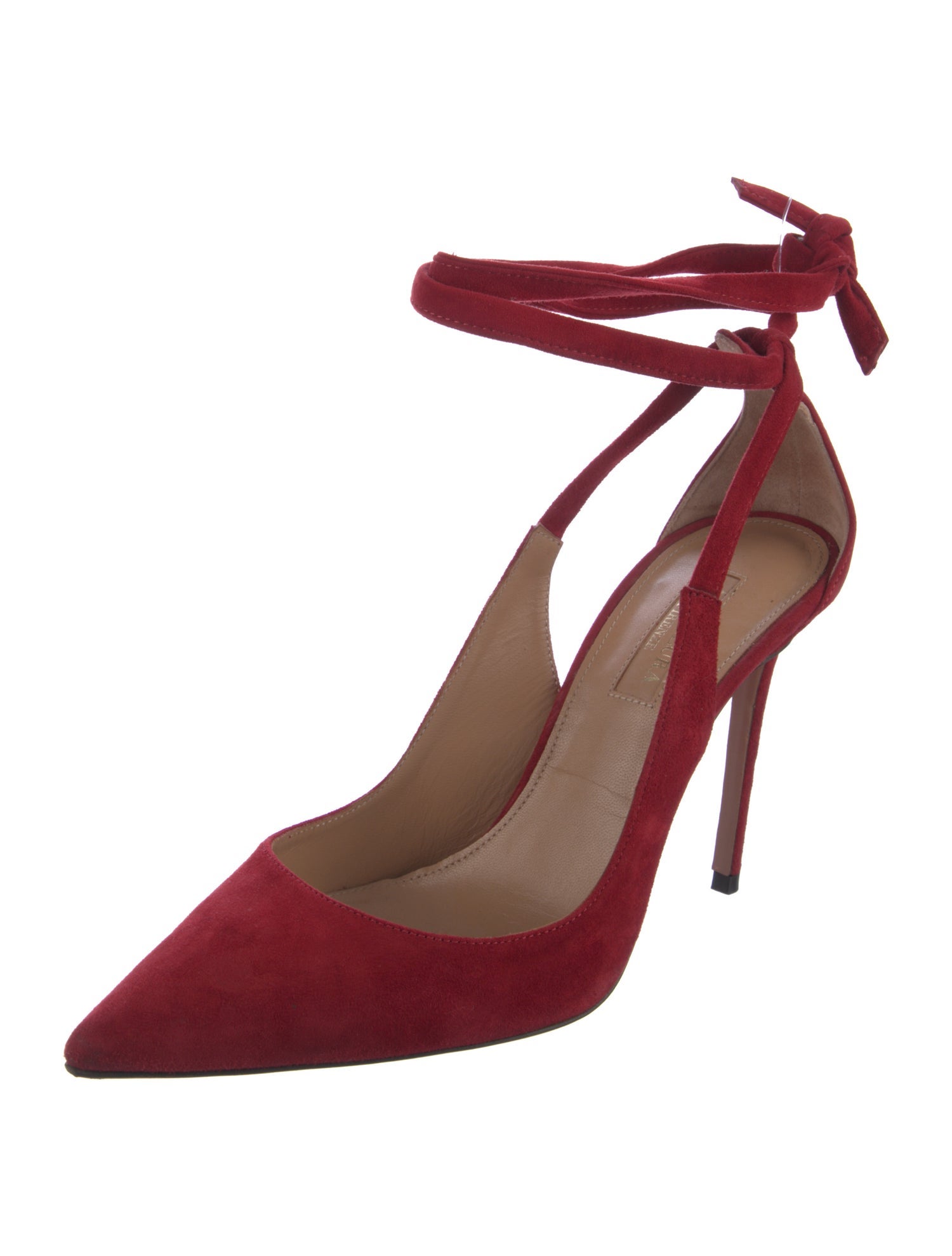 Aquazzura Suede D'Orsay Pumps