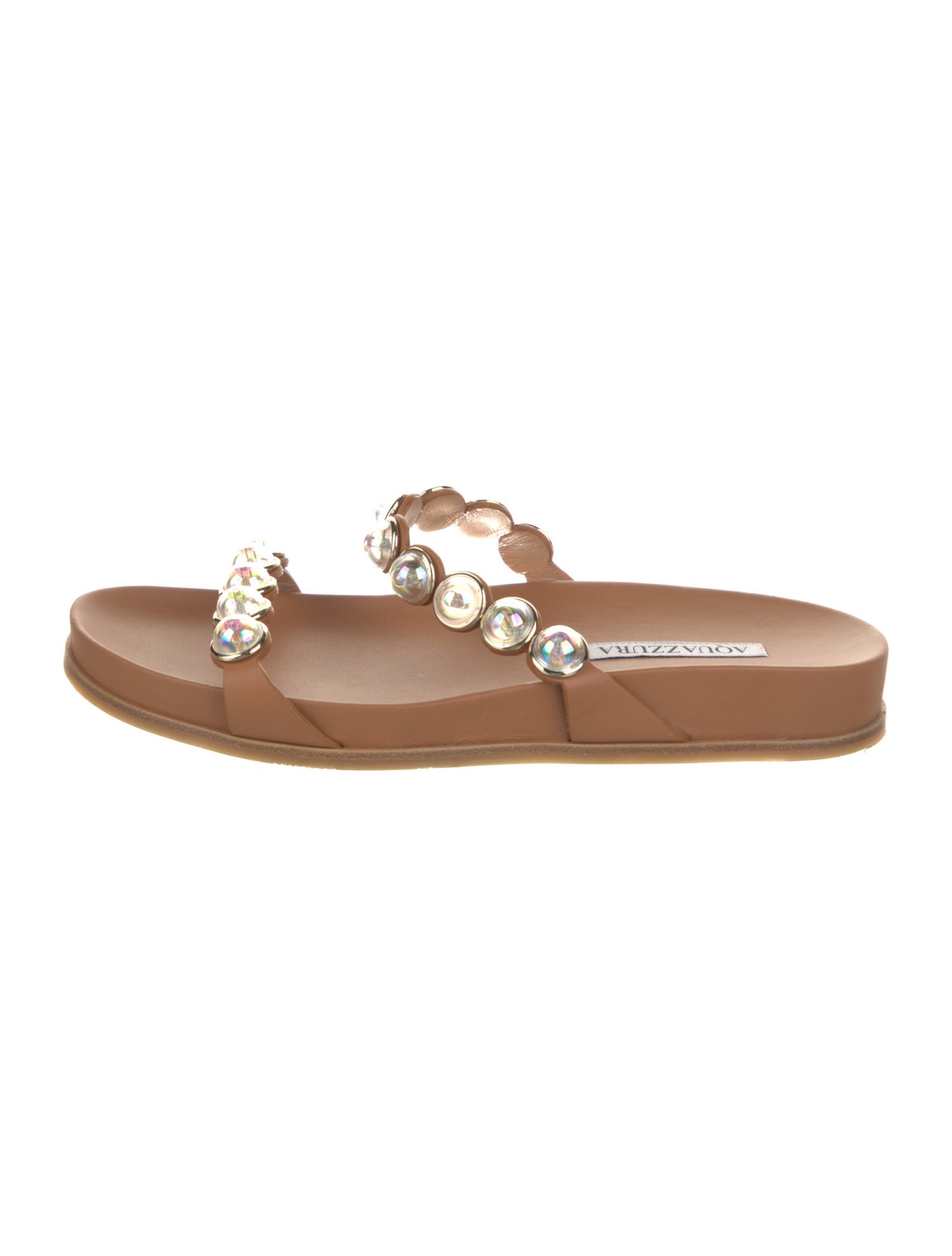 Aquazzura Leather Slides