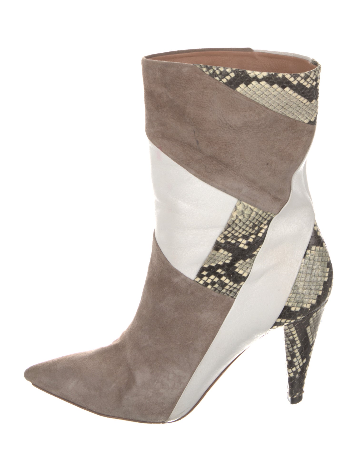 Aquazzura Suede Animal Print Boots