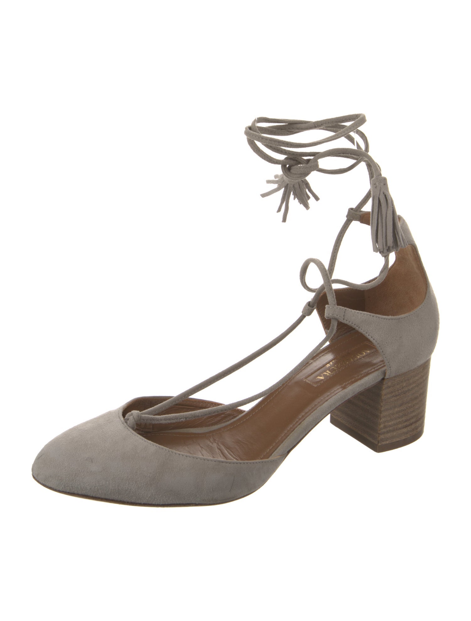 Aquazzura Suede D'Orsay Pumps