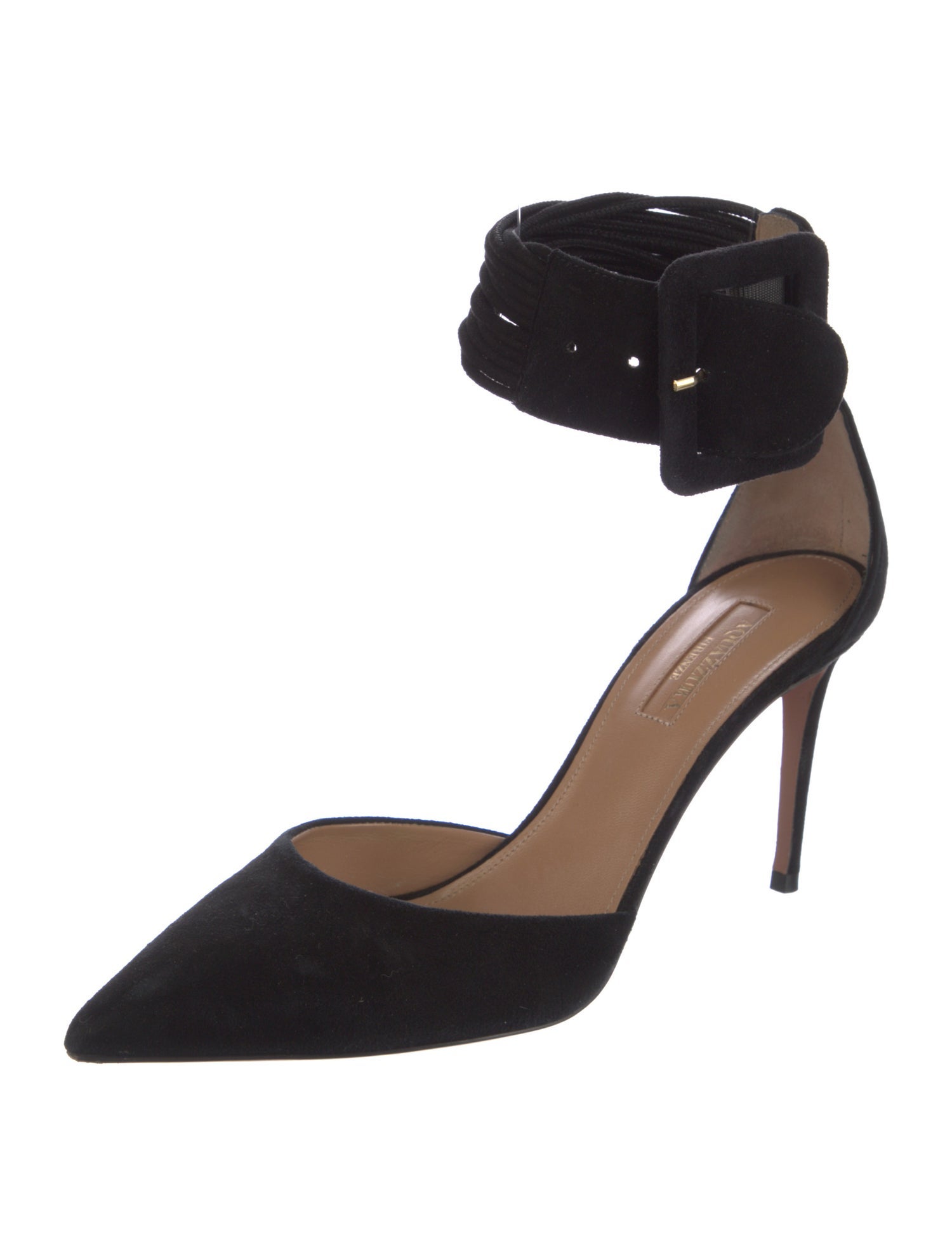 Aquazzura Suede D'Orsay Pumps