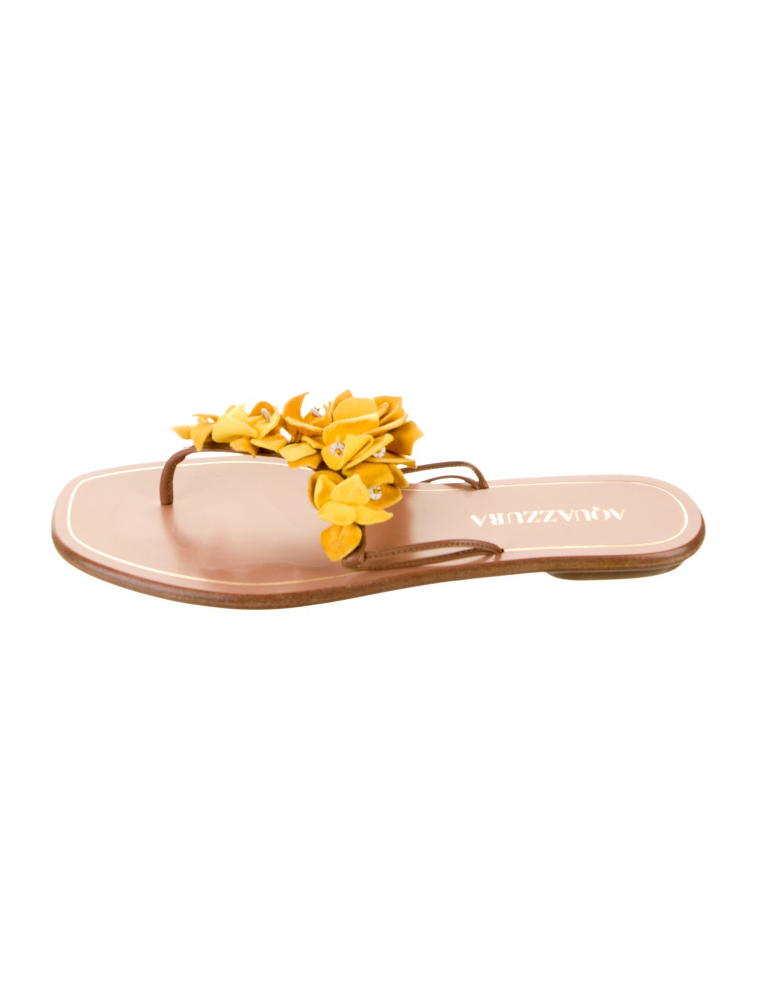 Aquazzura Leather Slides