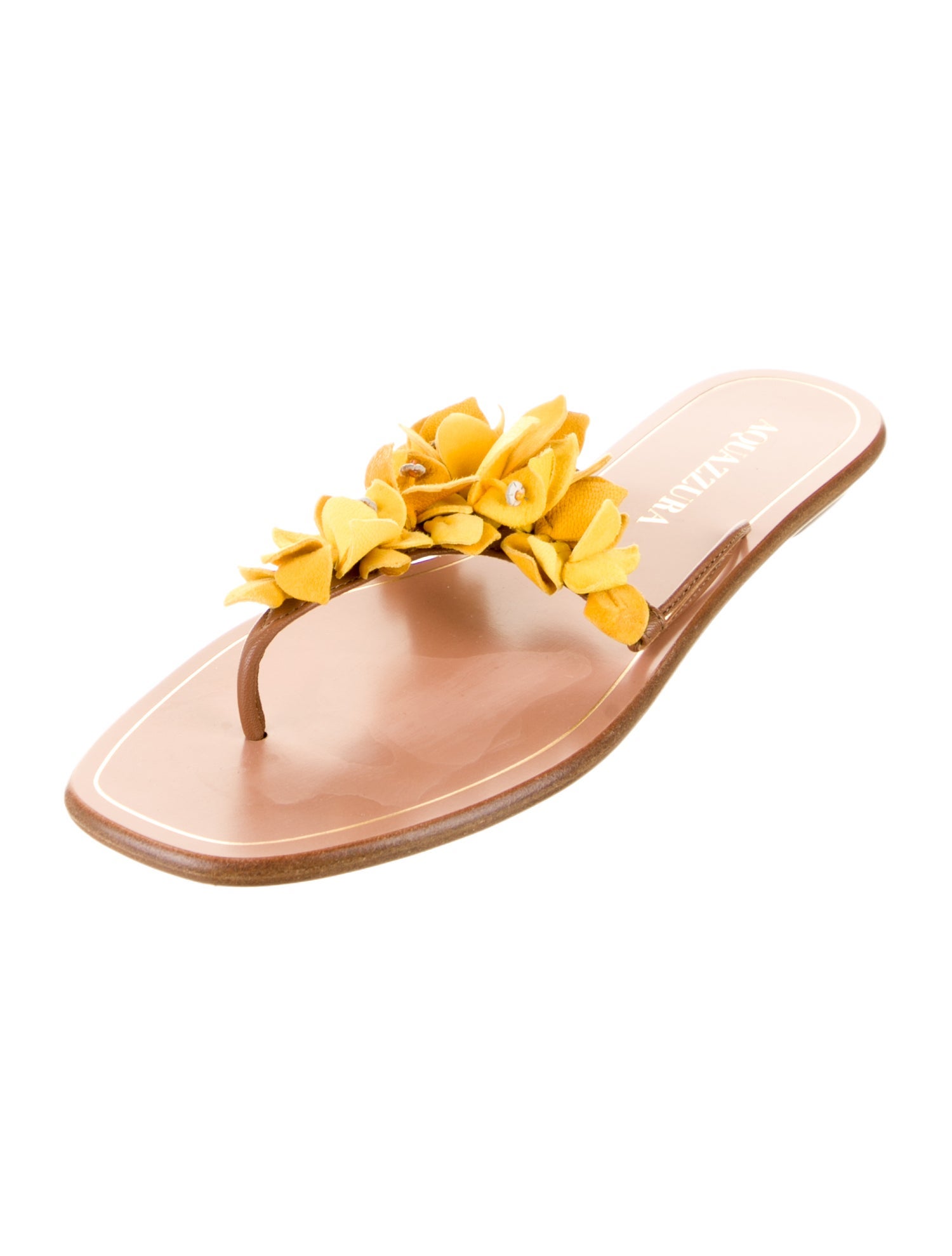 Aquazzura Leather Slides