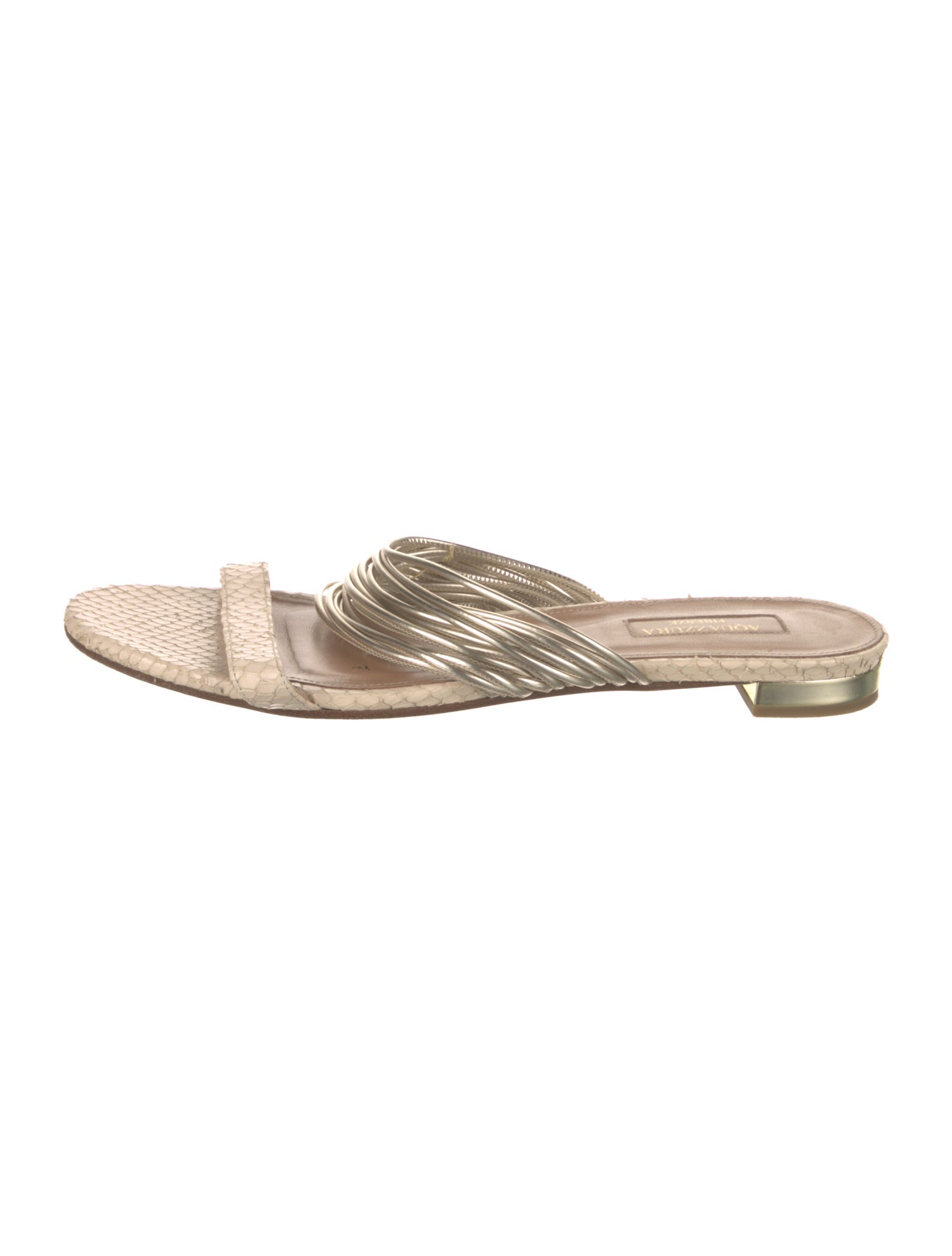 Aquazzura Leather Slides