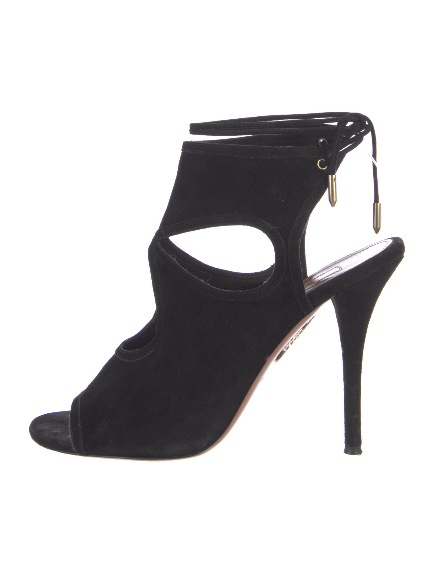 Aquazzura Suede T-Strap Pumps