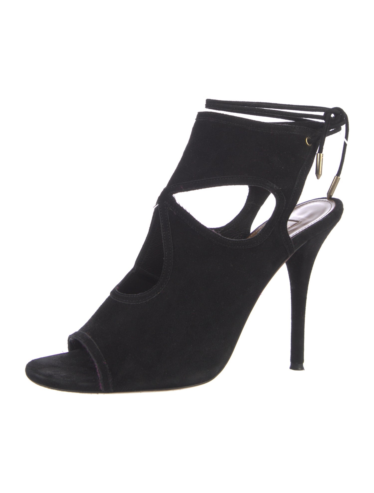 Aquazzura Suede T-Strap Pumps