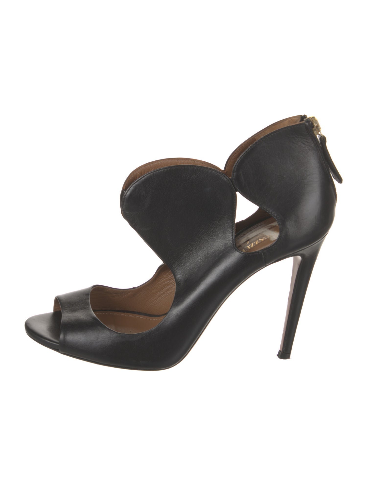 Aquazzura Leather Cutout Accent D'Orsay Pumps