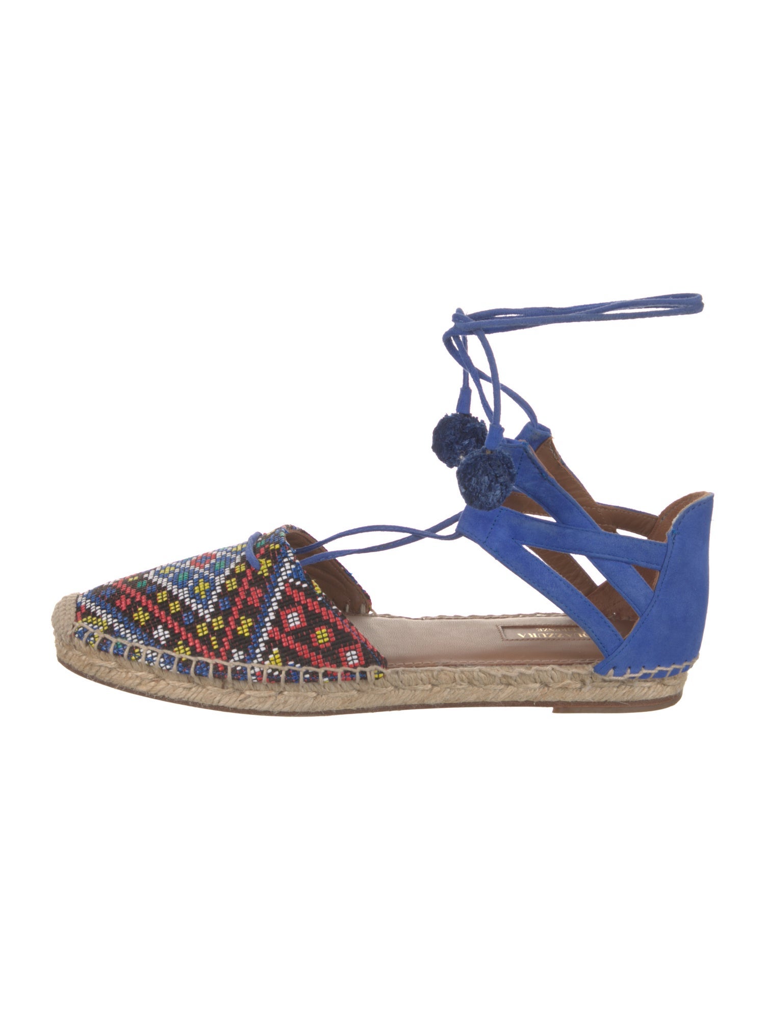 Aquazzura Suede Printed Espadrilles