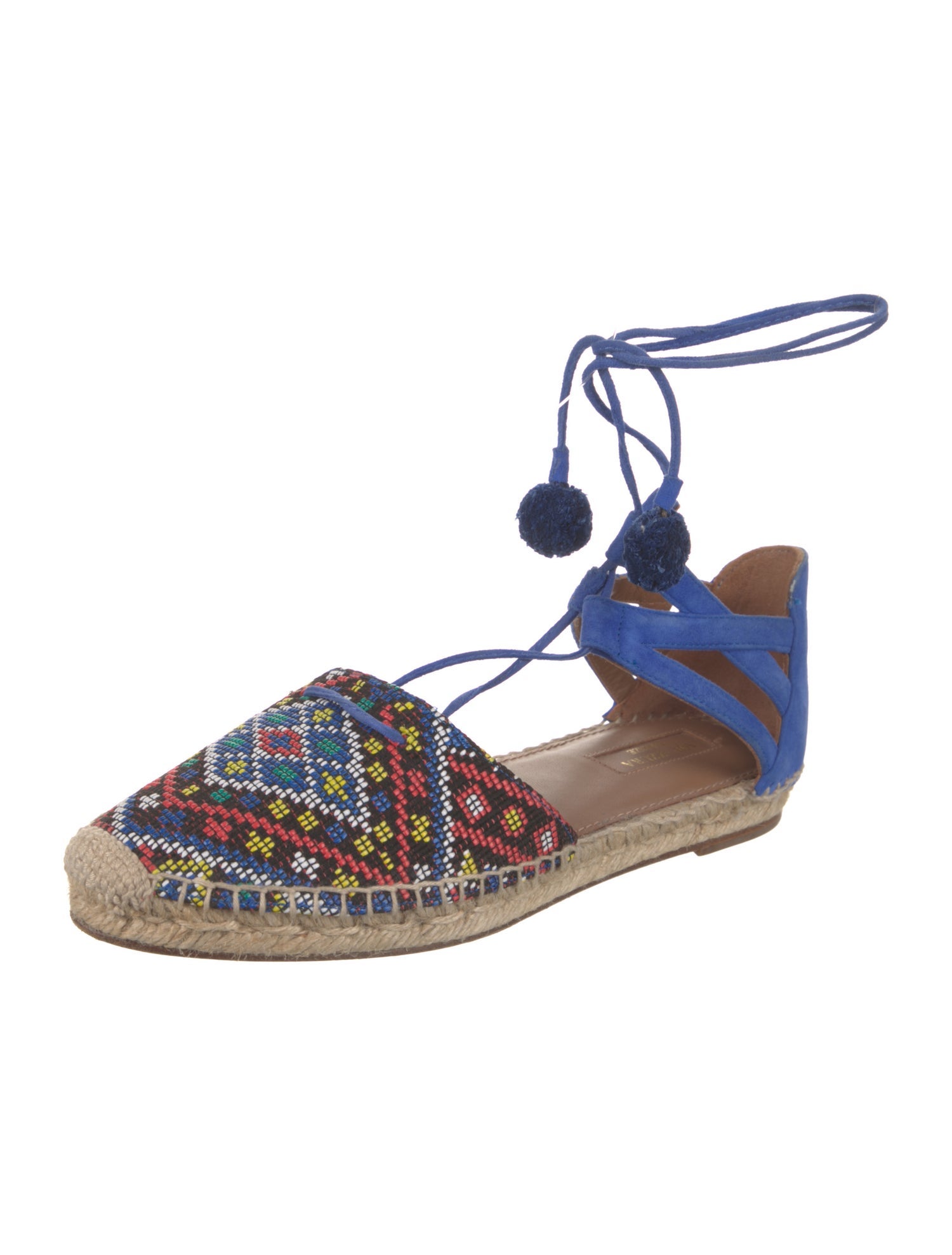 Aquazzura Suede Printed Espadrilles