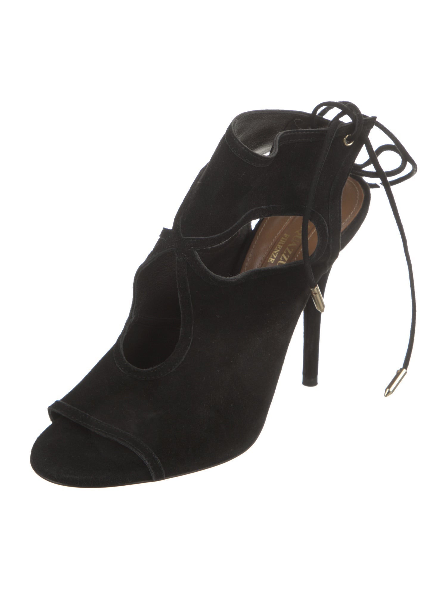 Aquazzura Suede Cutout Accent Sandals