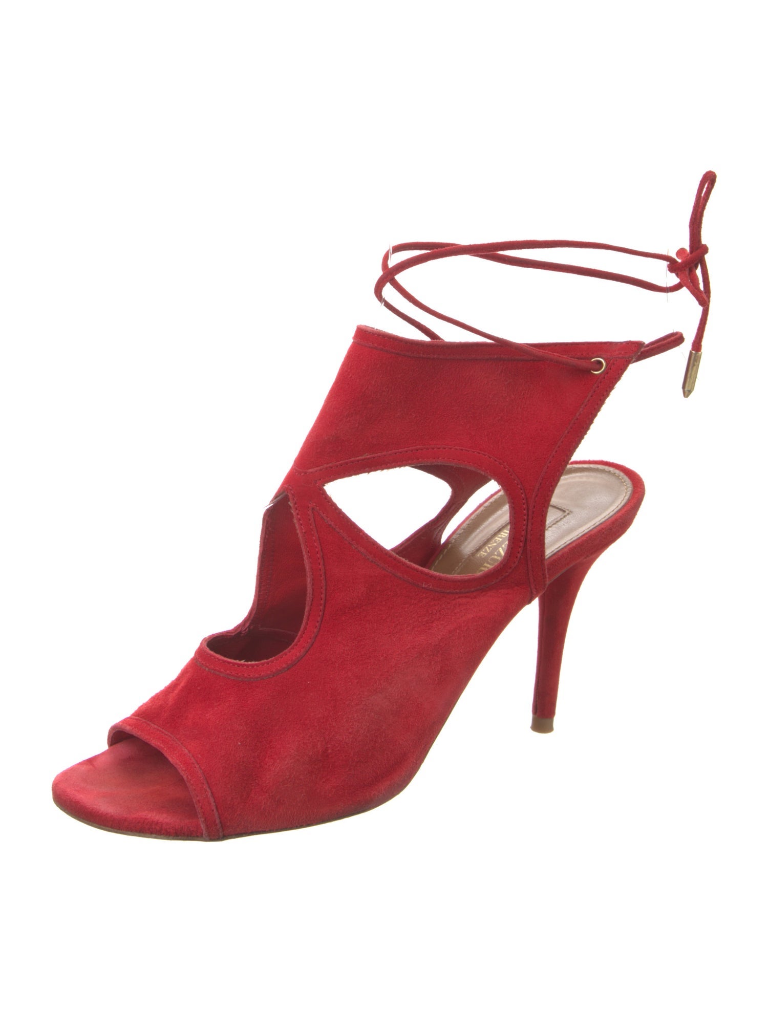 Aquazzura Suede Cutout Accent Sandals