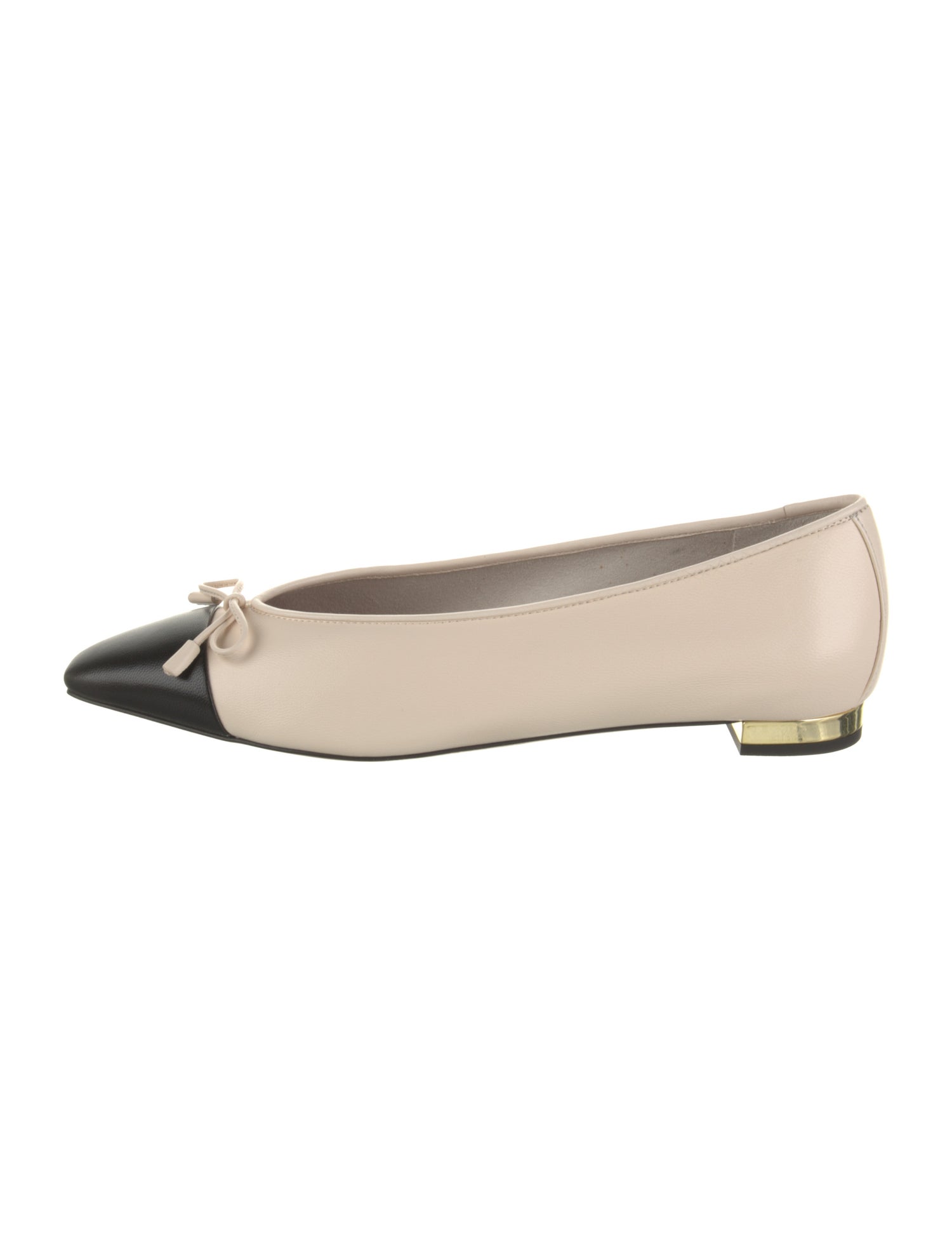 Aquazzura Leather Bow Accents Ballet Flats