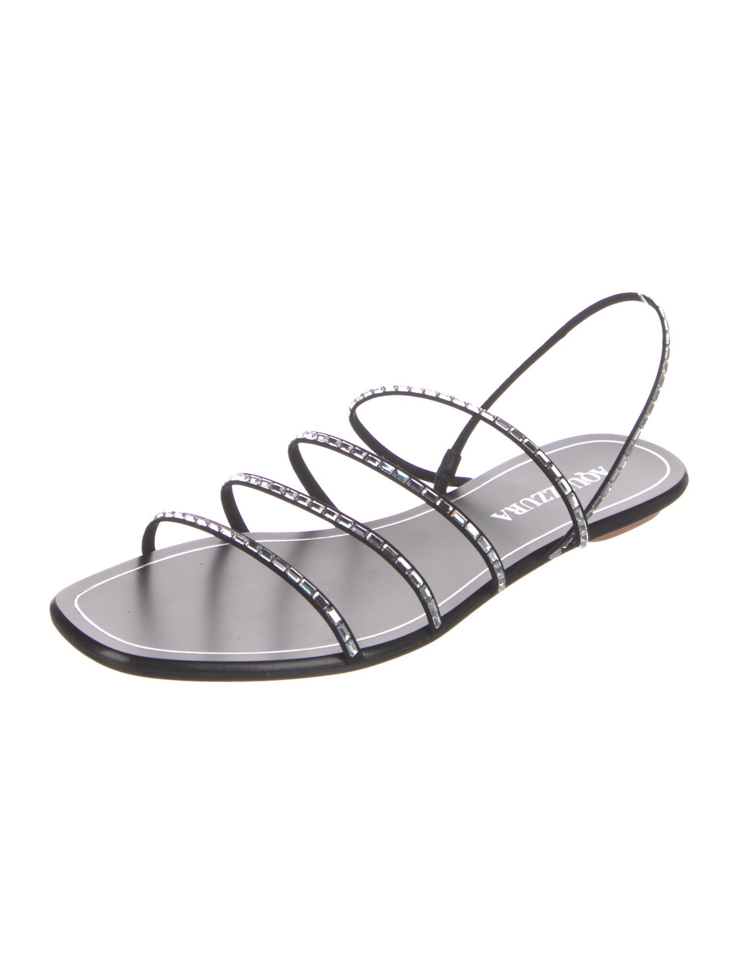 Aquazzura Crystal Embellishments Slingback Sandals w/ Tags