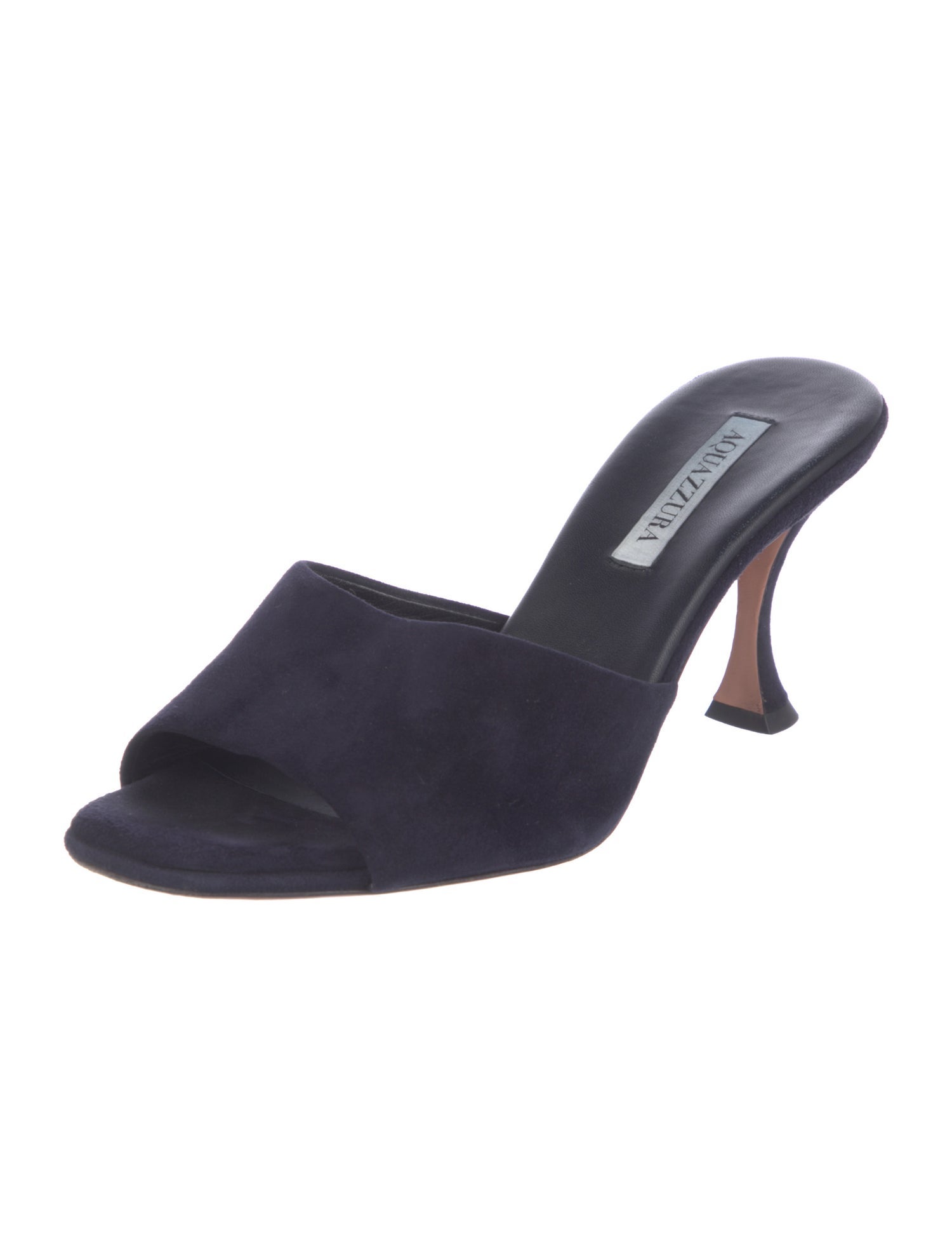 Aquazzura Suede Slides