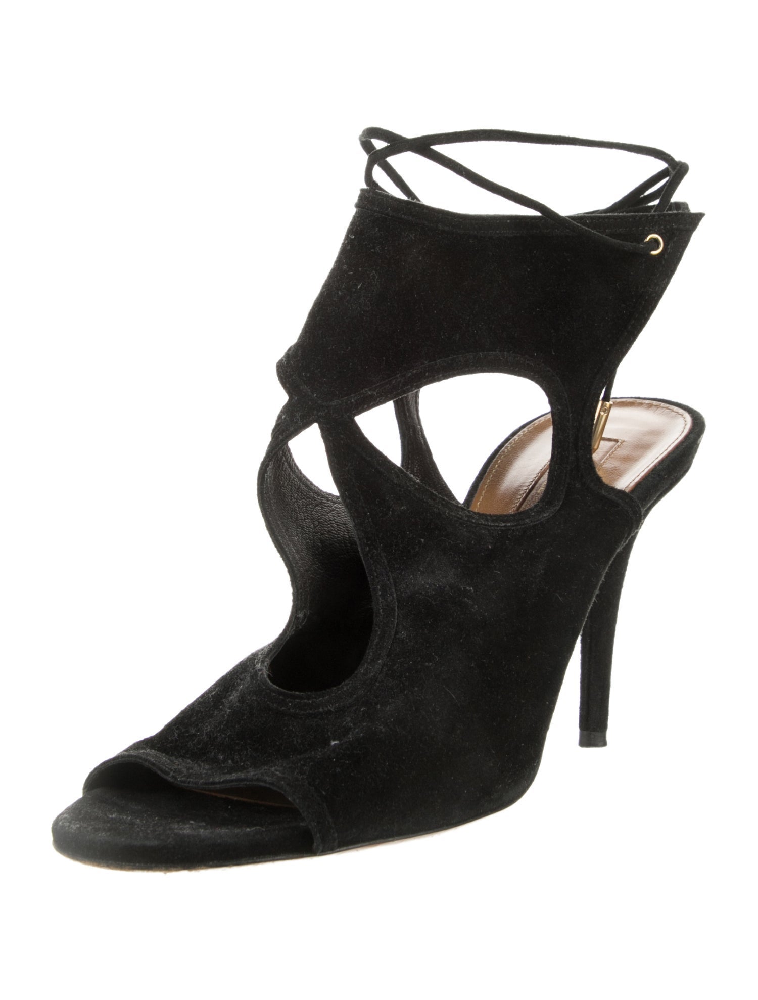 Aquazzura Suede T-Strap Pumps