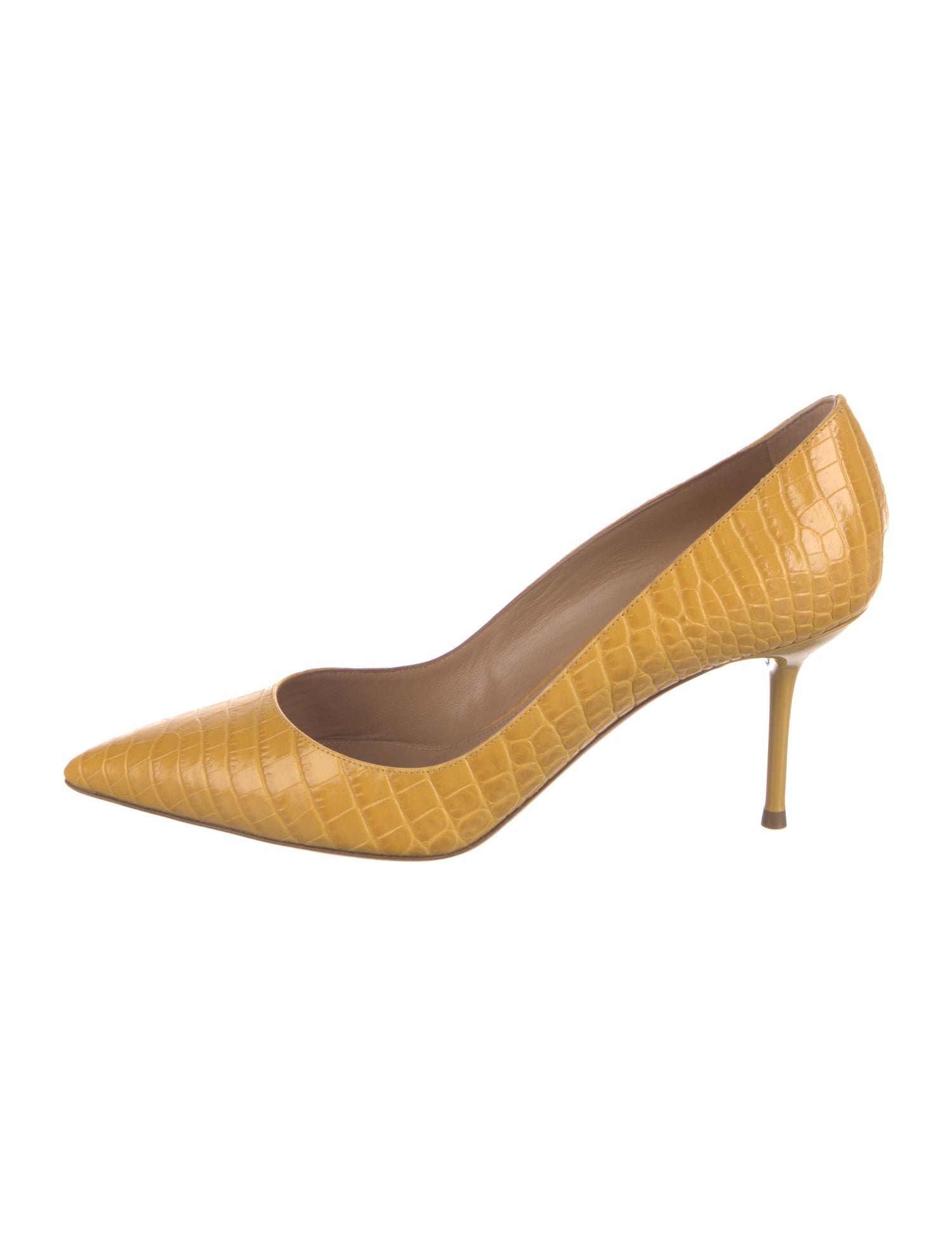 Aquazzura Embossed Leather Pumps