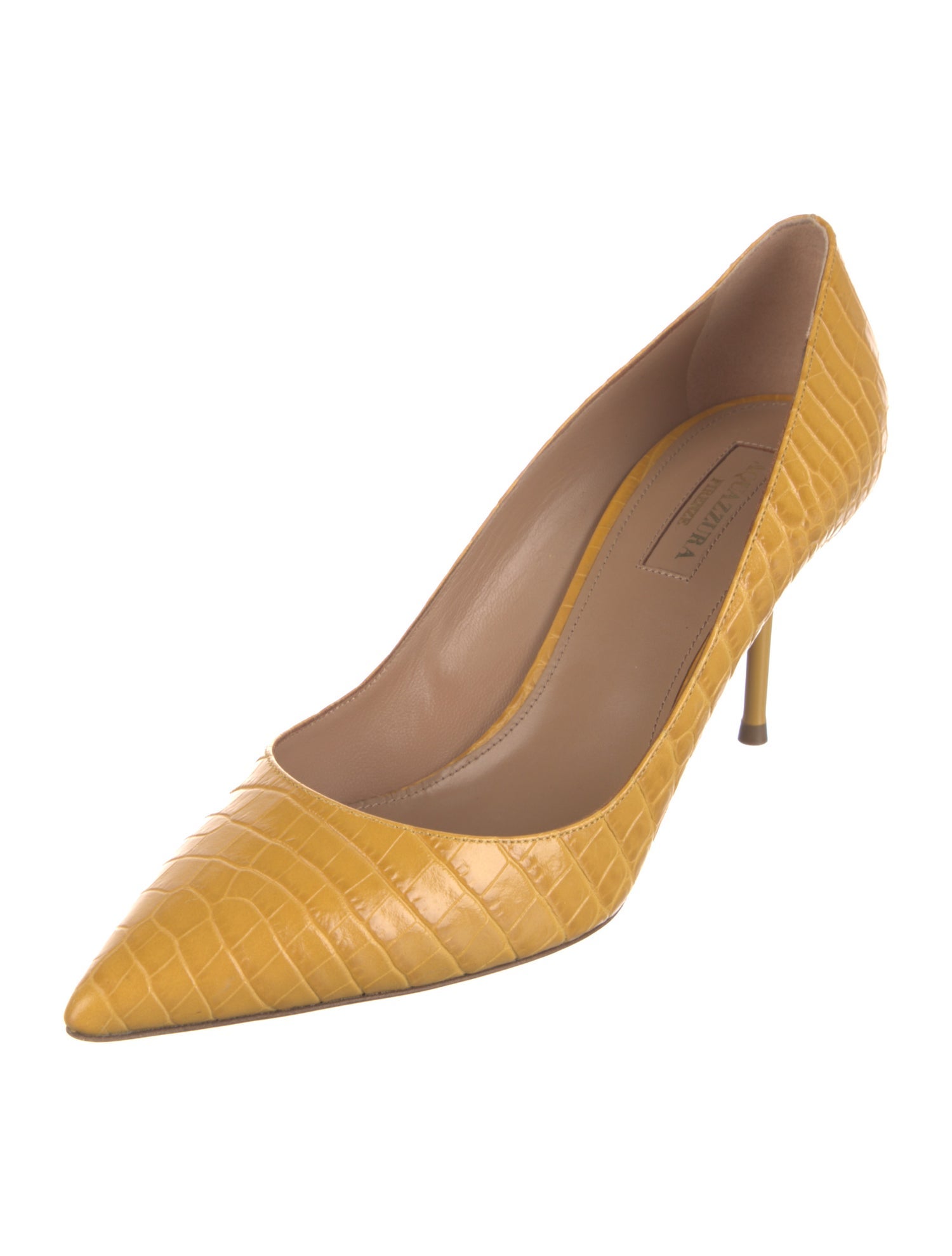 Aquazzura Embossed Leather Pumps