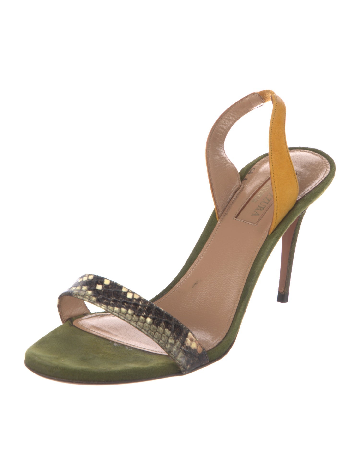 Aquazzura Suede Slingback Sandals