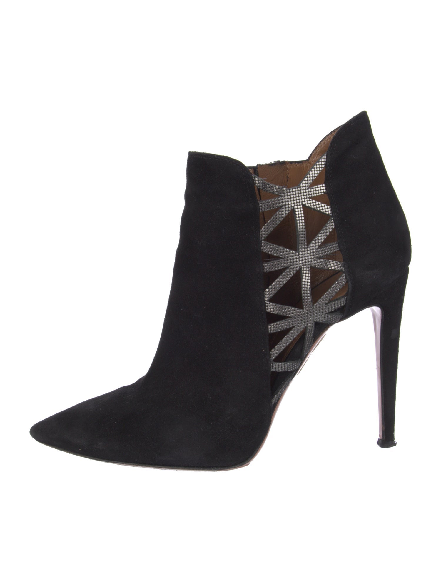 Aquazzura Suede Patterned Boots
