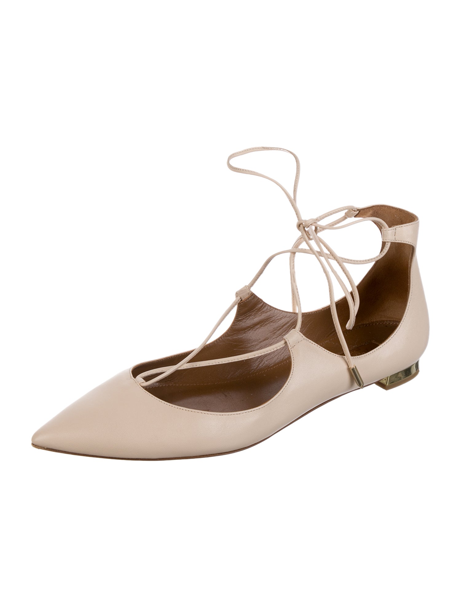 Aquazzura Leather Flats