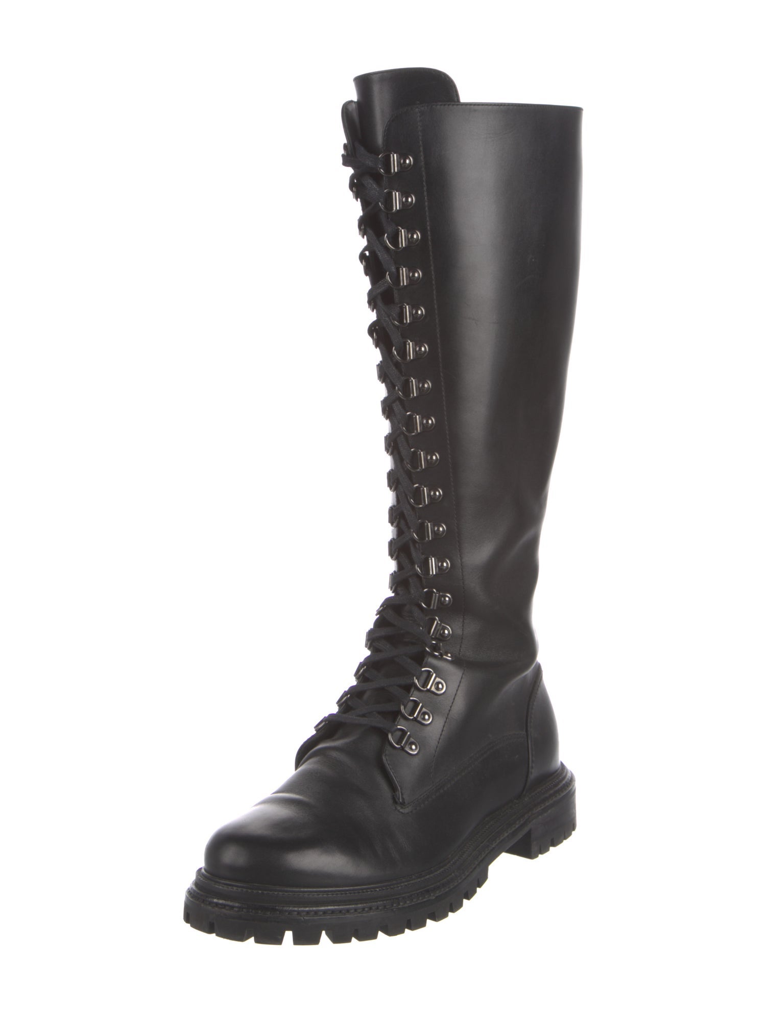 Aquazzura Leather Combat Boots