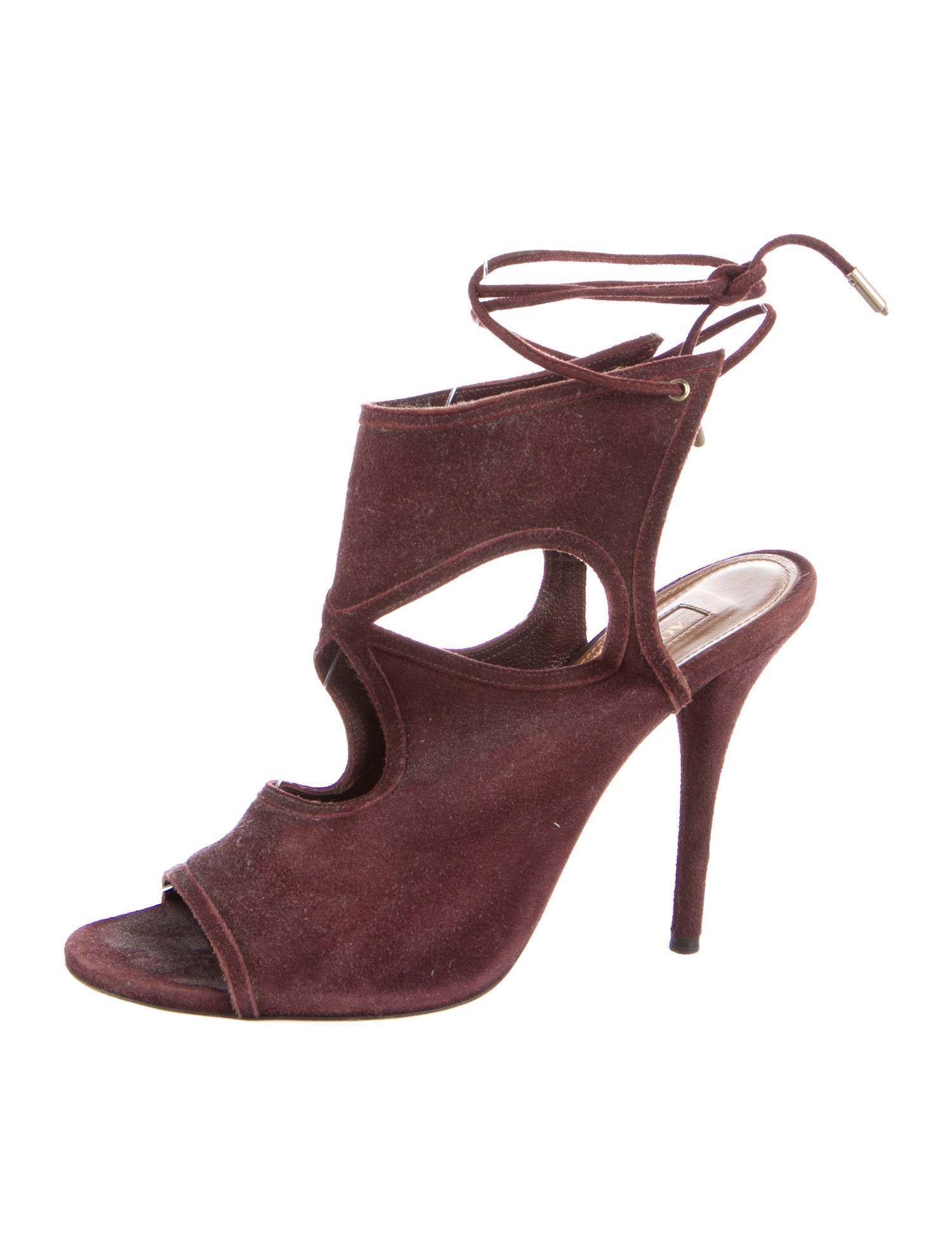 Aquazzura Suede T-Strap Sandals