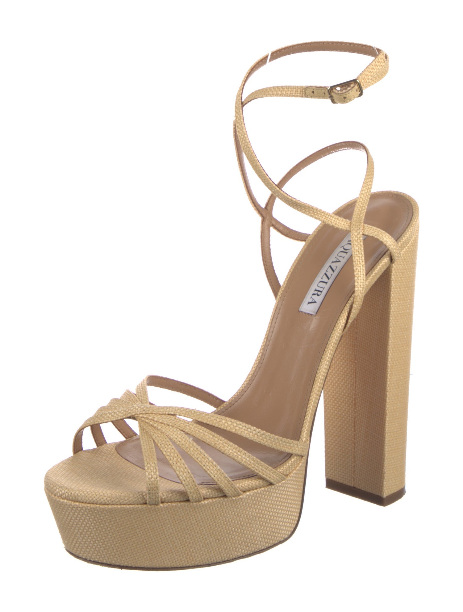 Aquazzura Straw Sandals