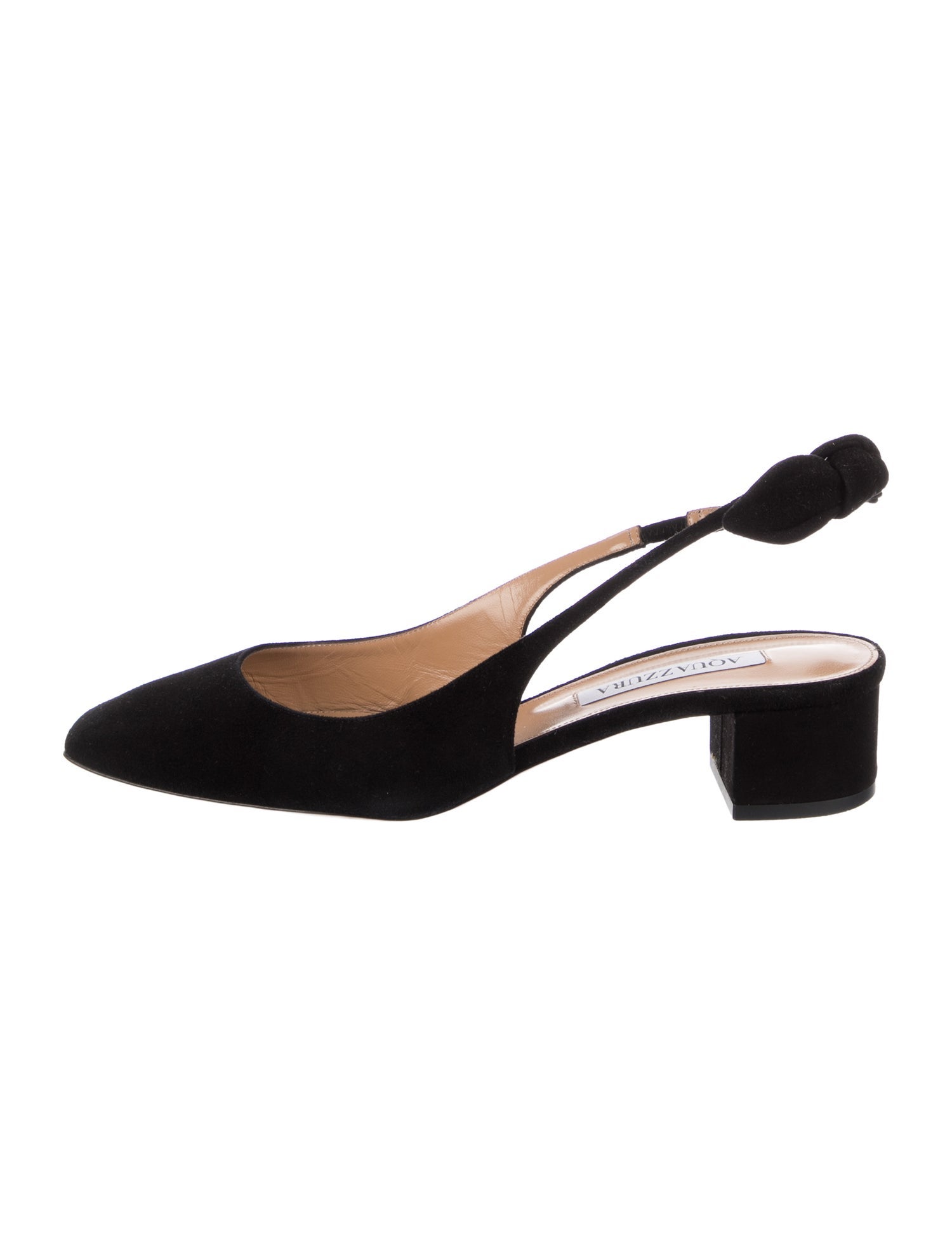 Aquazzura Suede Slingback Flats