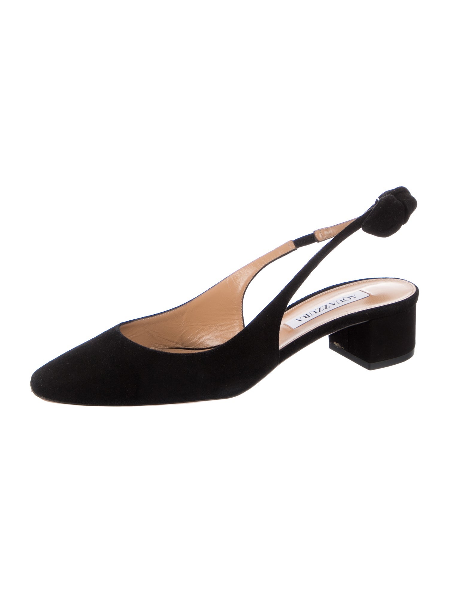 Aquazzura Suede Slingback Flats