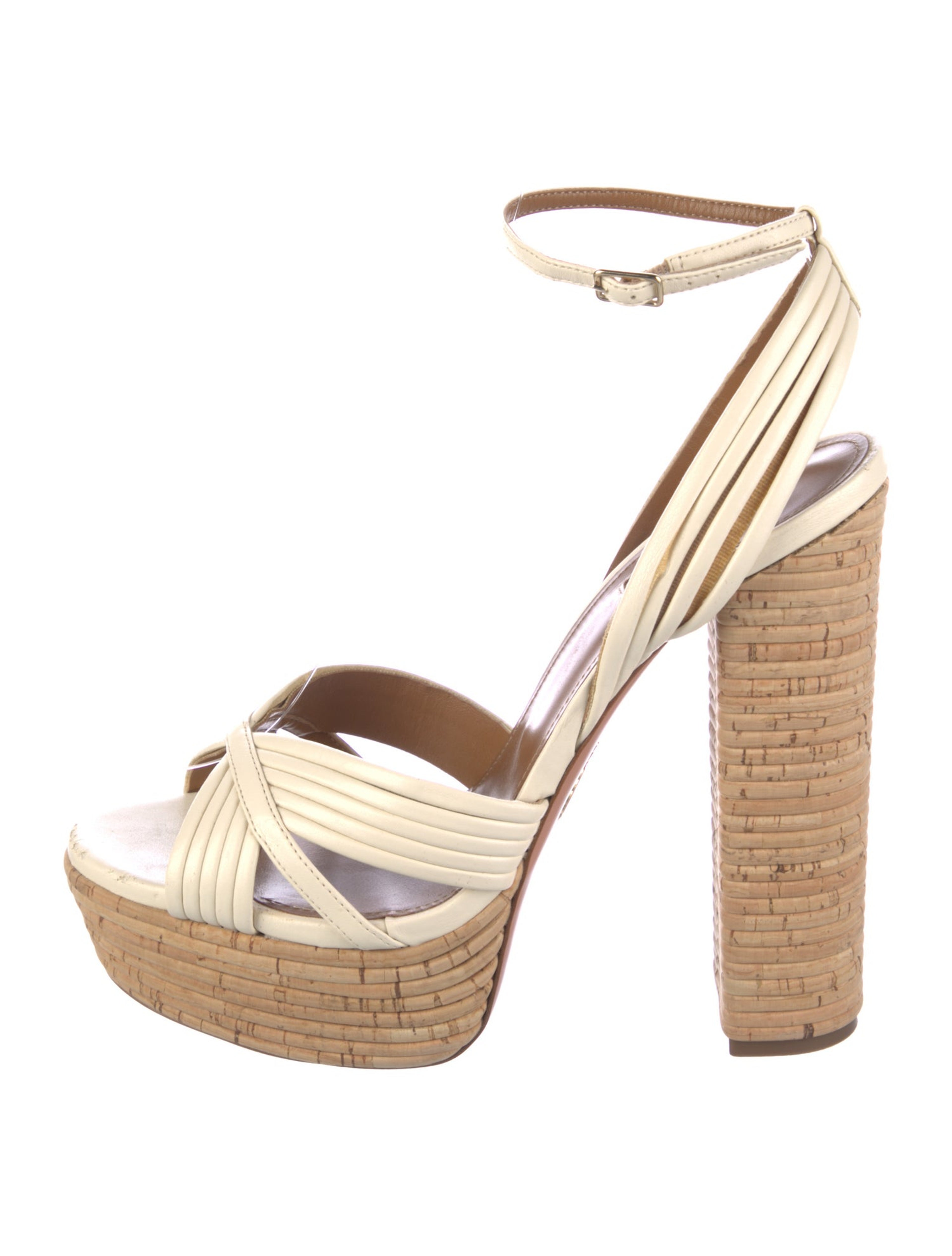 Leather Cutout Accent Espadrilles