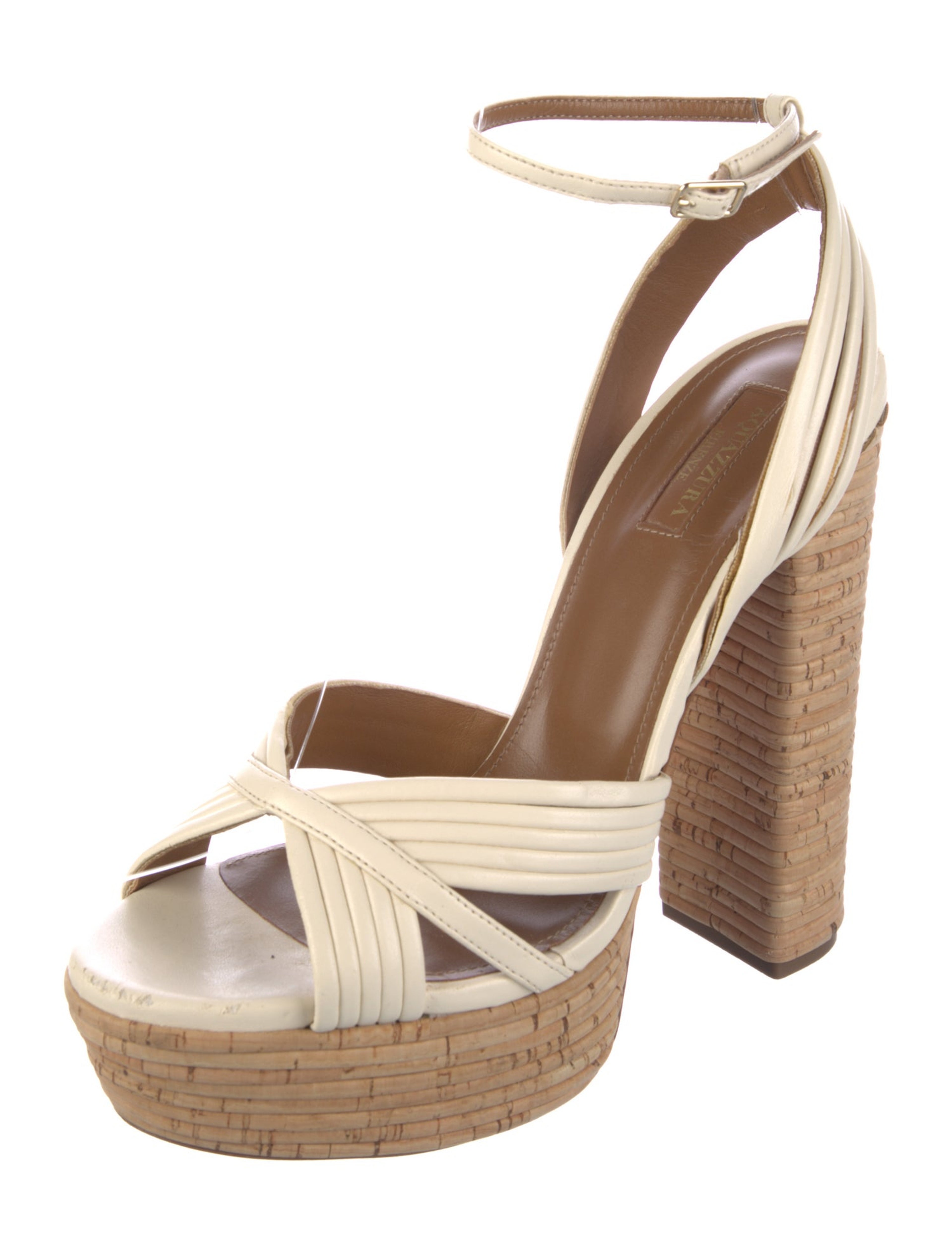 Leather Cutout Accent Espadrilles