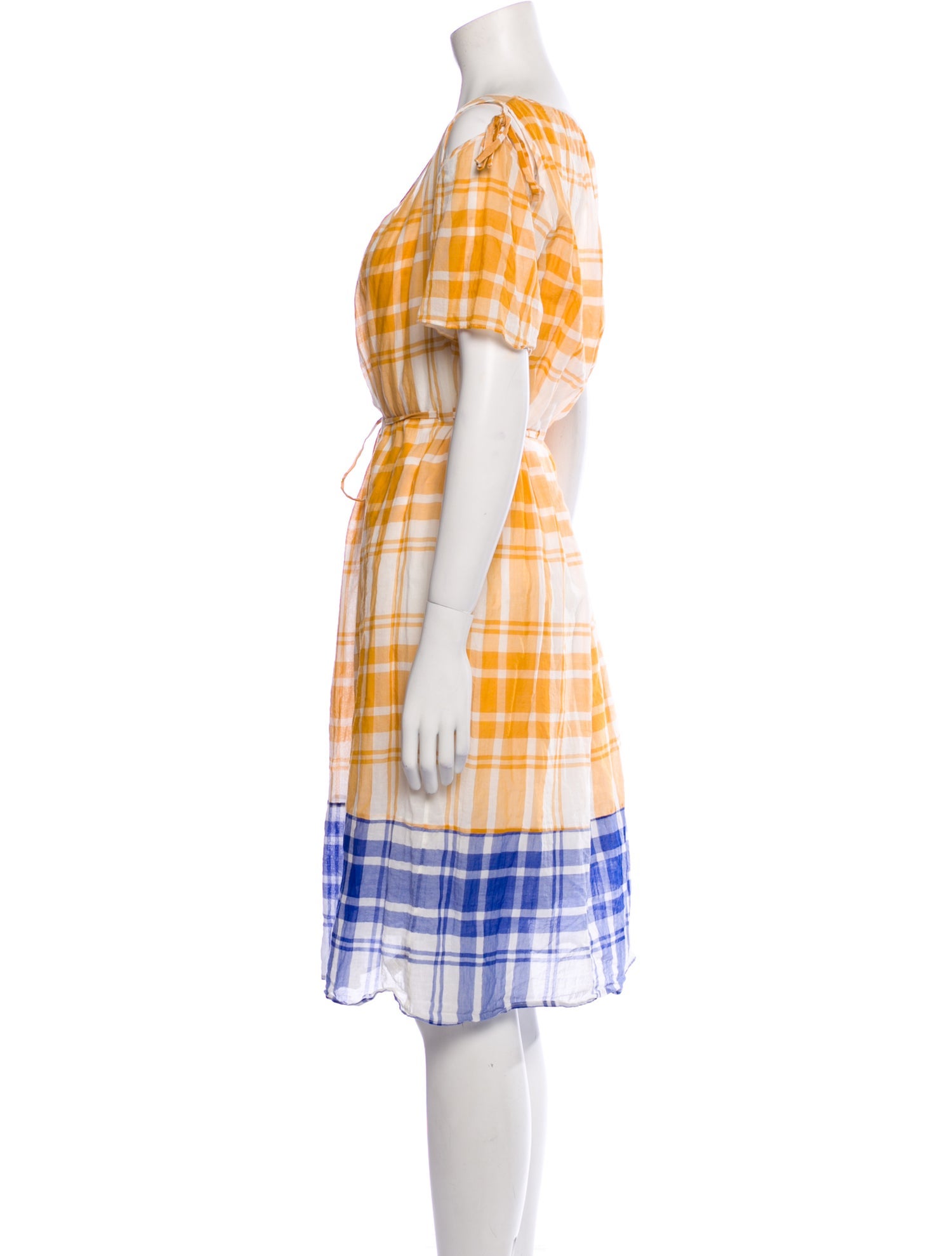 Araks Plaid Print Knee-Length Dress