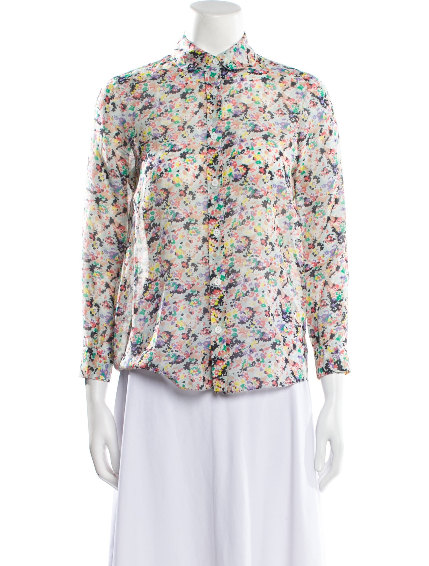 Araks Floral Print Three-Quarter Sleeve Blouse