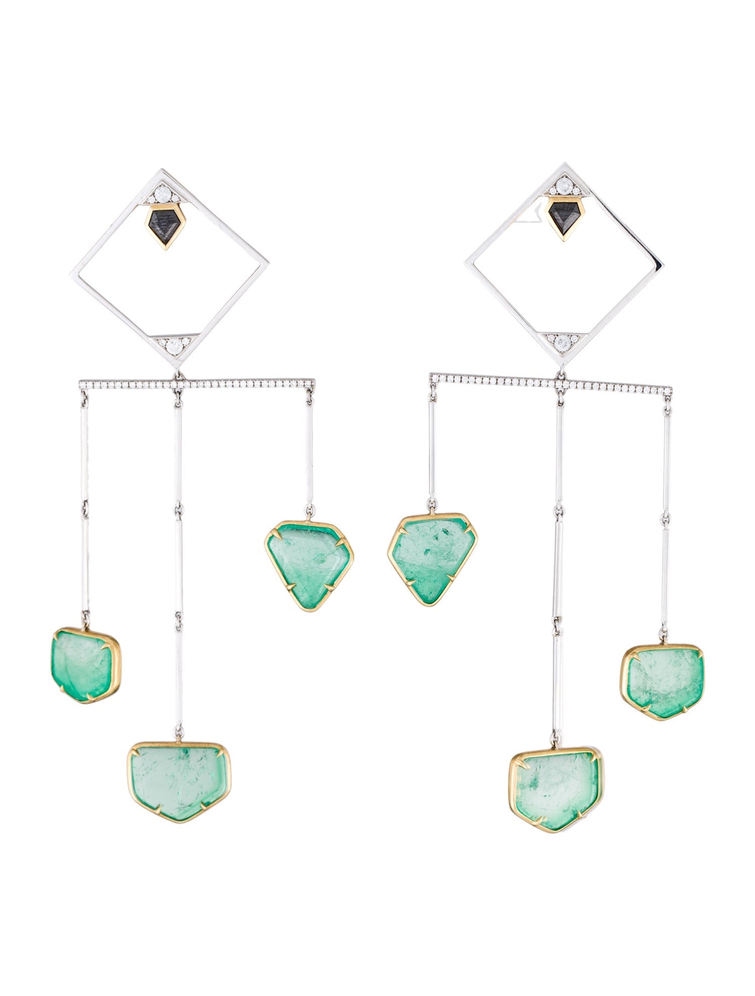 Ara Vartanian 18K Emerald & Diamond Drop Earrings